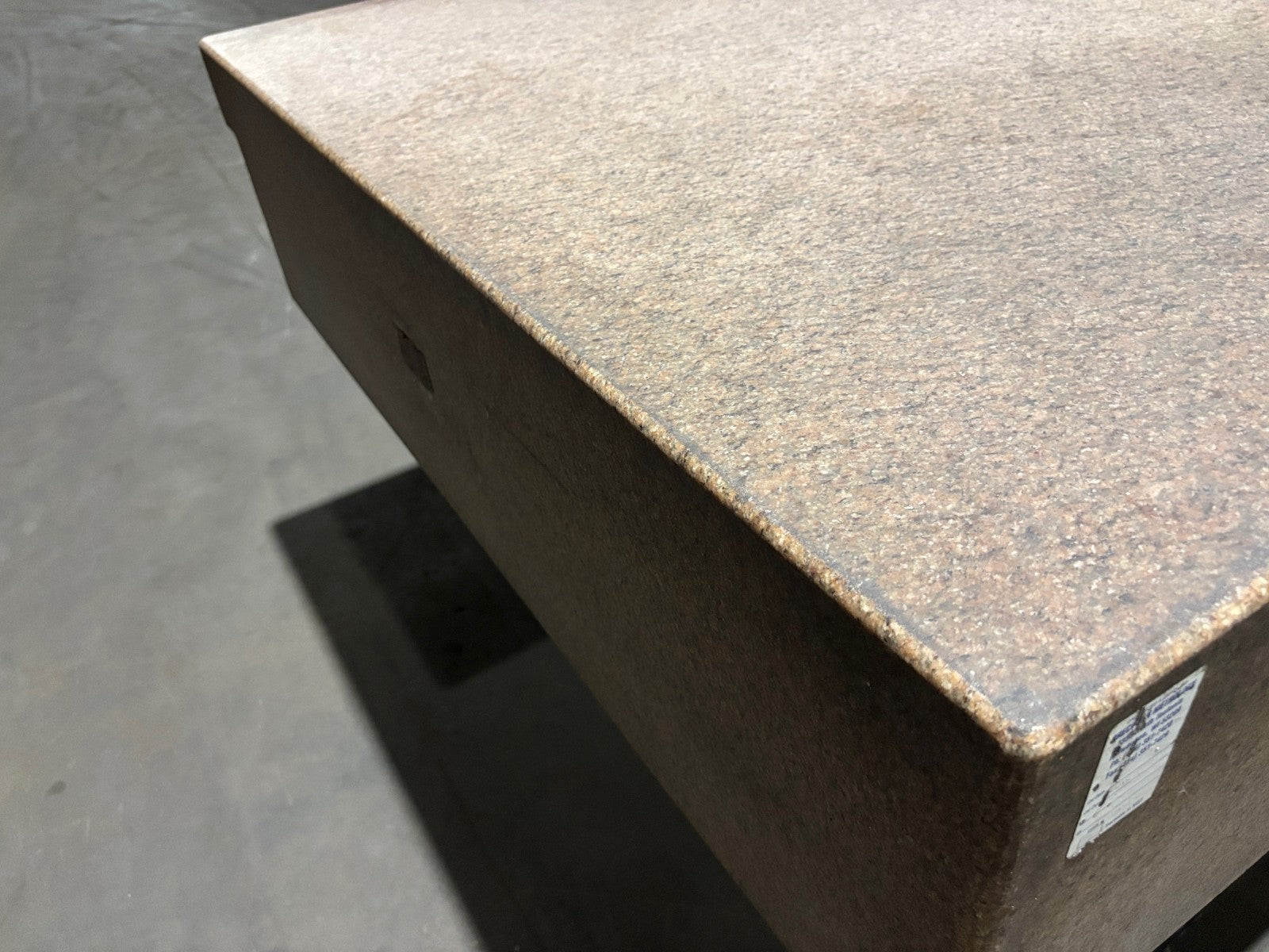 Pink Granite Stone Inspection QC Table, 72" x 48" x 12" - Maverick Industrial Sales