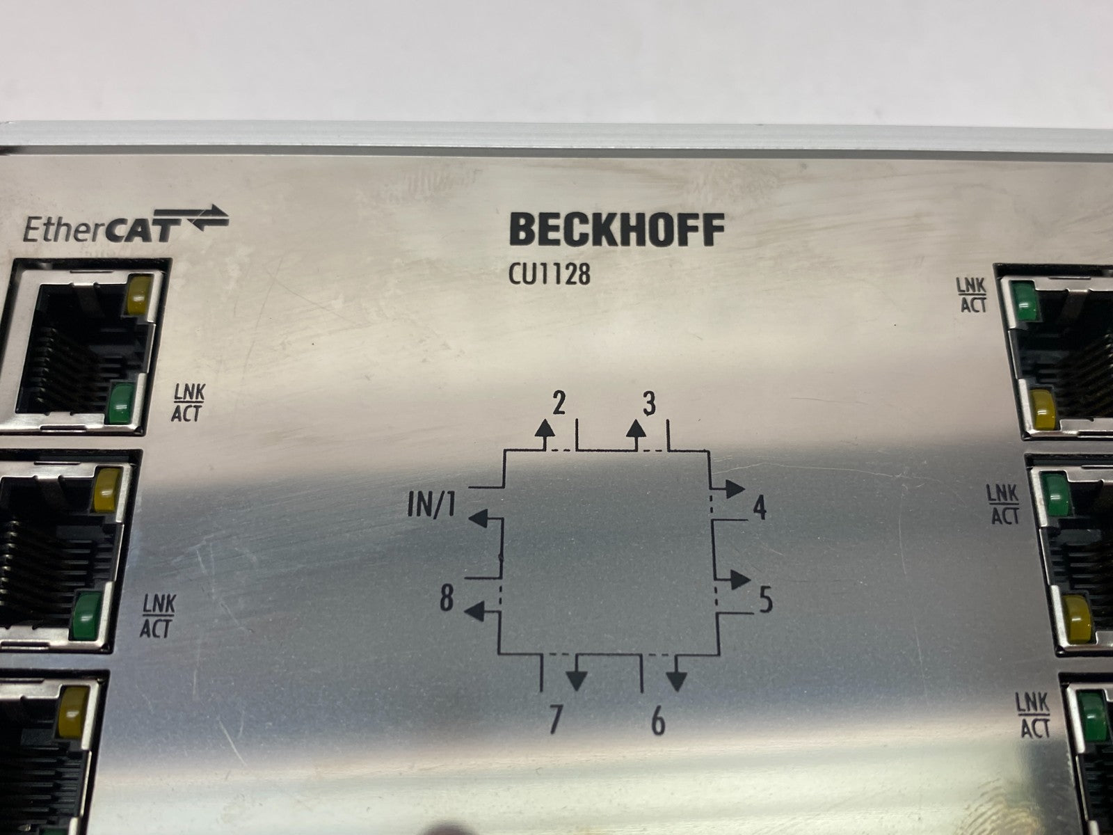 CU1128-0000 | Beckhoff EtherCAT 8-Port Infrastructure Junction, RJ45, 100 MBit/s - Used - Maverick Industrial Sales