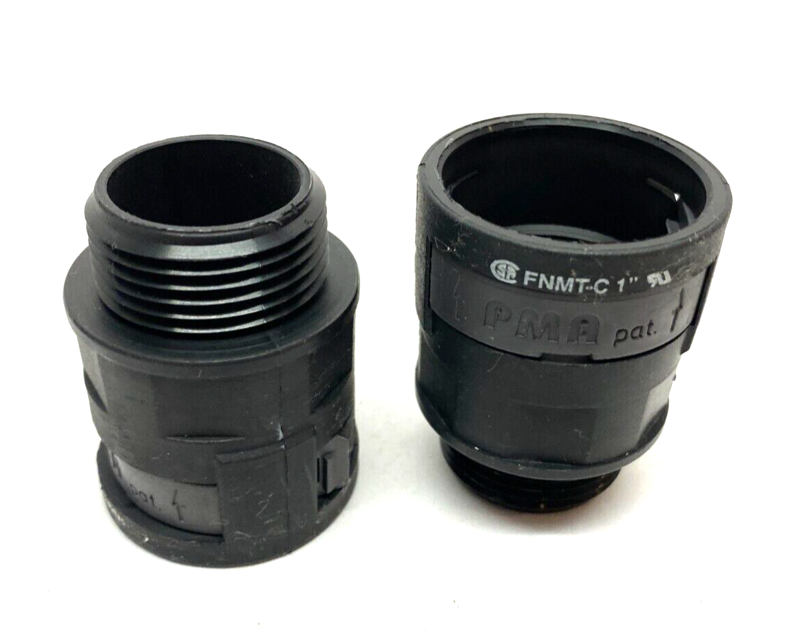 PMA Flex FNMT-C 1" Straight Plastic Conduit Fitting Black 1" LOT OF 2 - Maverick Industrial Sales