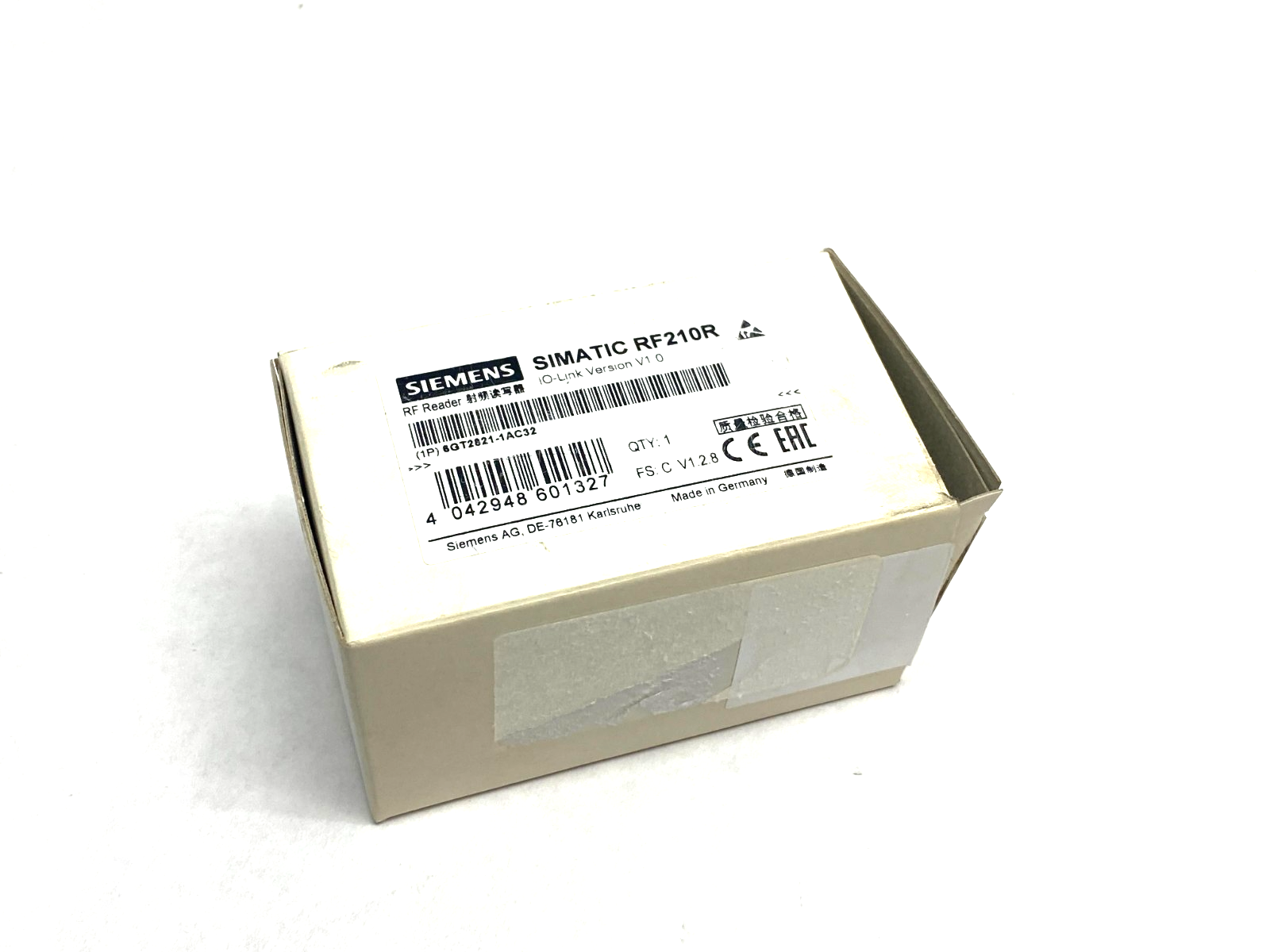 Siemens 6GT2821-1AC32 SIMATIC RF210R IO-Link RF Reader V1.0 IP67 - Maverick Industrial Sales