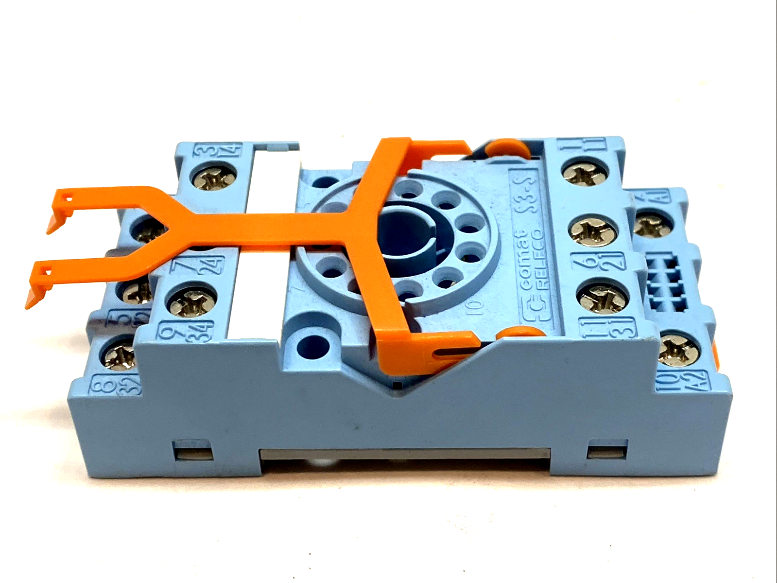 Comat Releco S3-S Relay Socket, 10A 250V DIN Rail Screw Terminal LOT OF 2 - Maverick Industrial Sales