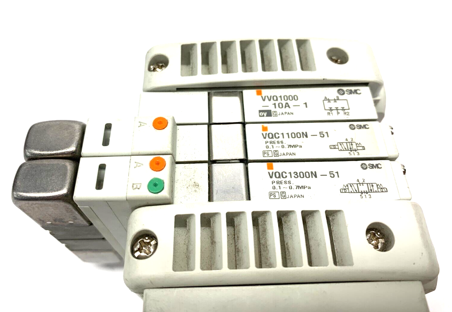 SMC V5QC11-03N3FD2-S Base Manifold w/ EX260-SEC1 EtherCAT Class 2 Output - Maverick Industrial Sales