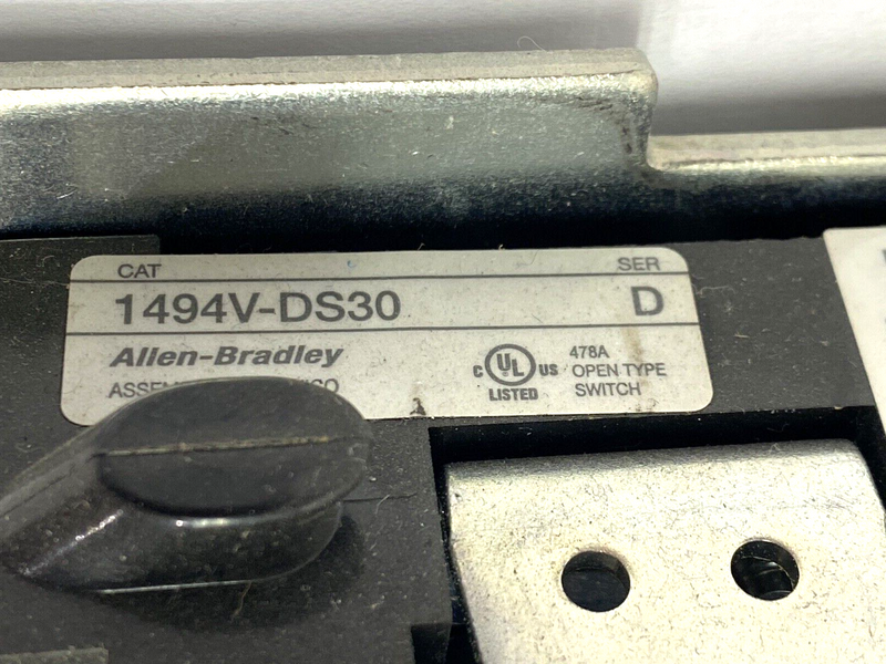 Allen Bradley 1494V-DS30 Ser. D Disconnect Switch 600VAC 30A - Maverick Industrial Sales