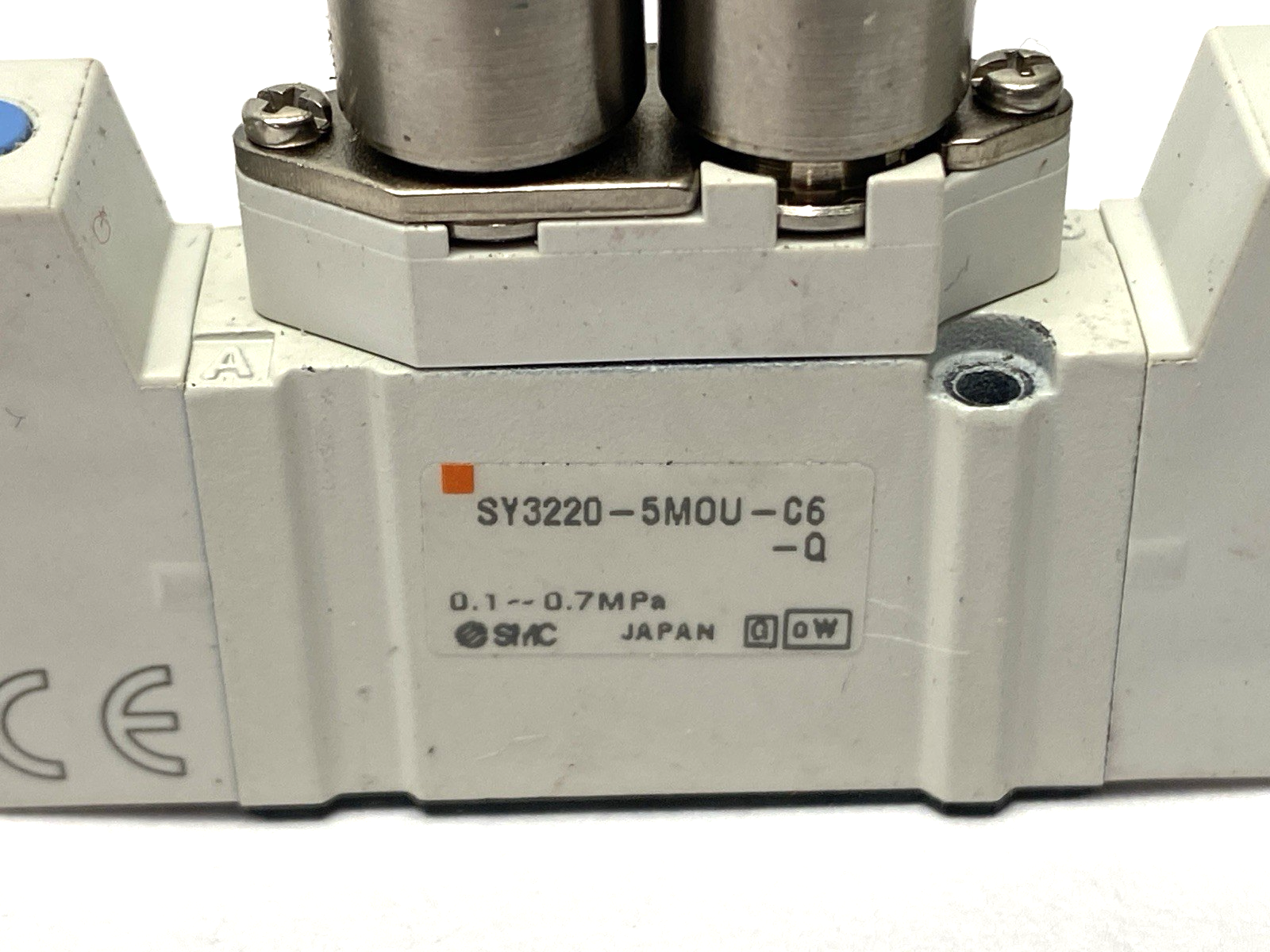 SMC SY3220-5MOU-C6-Q Pneumatic Double Solenoid Valve 5-Port 24VDC 0.1-0.7MPa - Maverick Industrial Sales