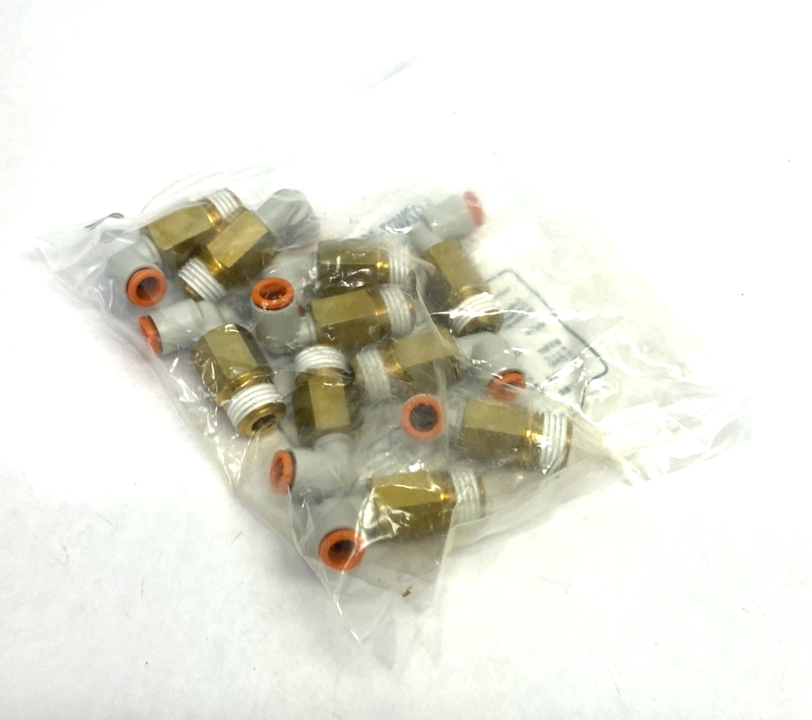 KQ2W07-34AS | SMC One-Touch Extended Male Elbow Fitting, 1/4" Tube OD, 10-PACK - New - Maverick Industrial Sales