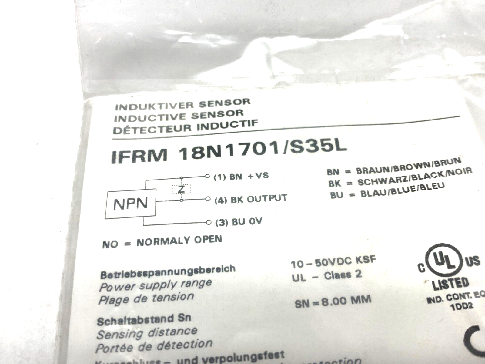 Baumer IFRM 18N1701/S35L Inductive Proximity Switch Quasi-Flush Mount 10229664 - Maverick Industrial Sales