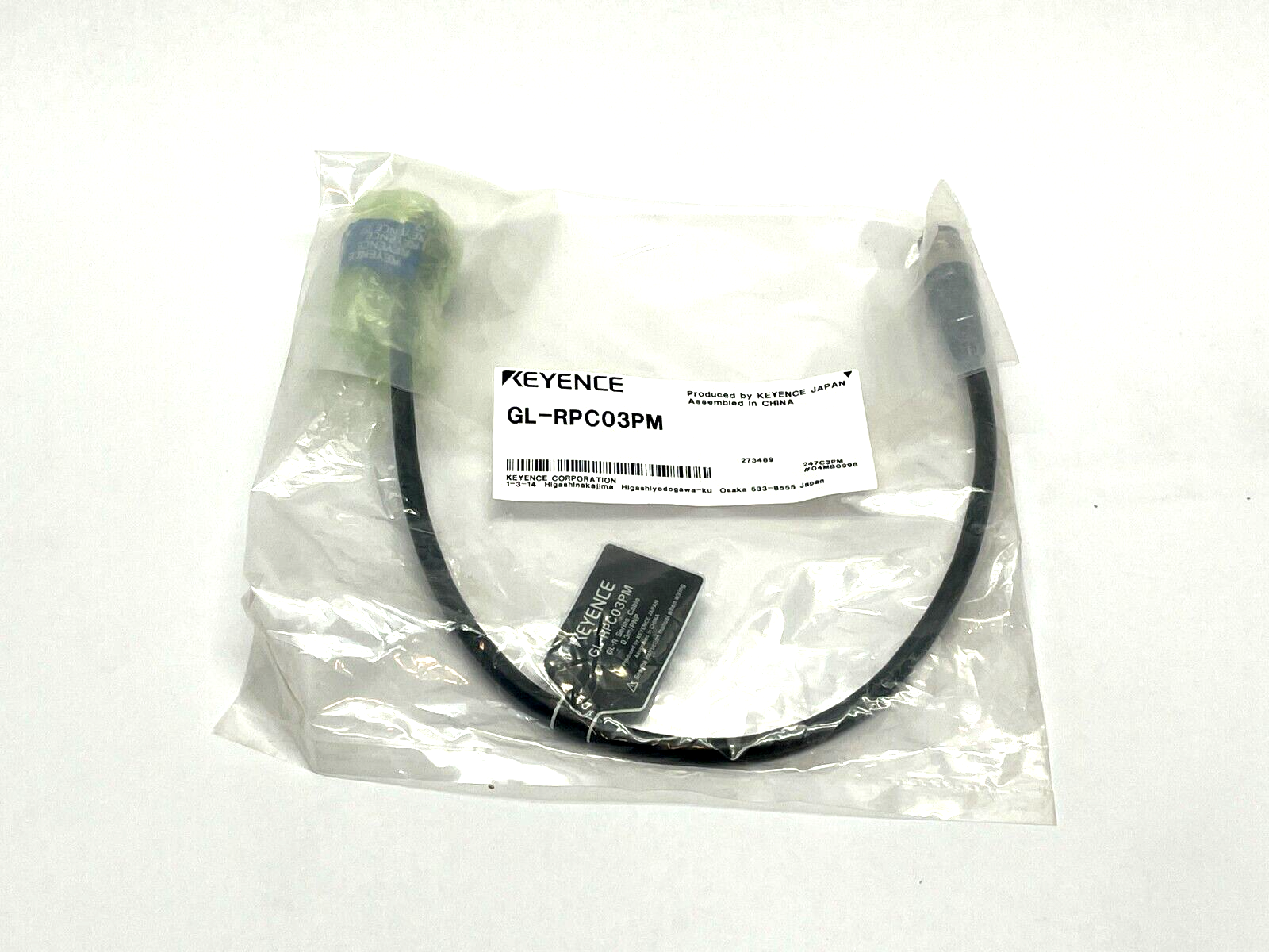 Keyence GL-RPC03PM Light Curtain Connection Cable 0.3m Length - Maverick Industrial Sales