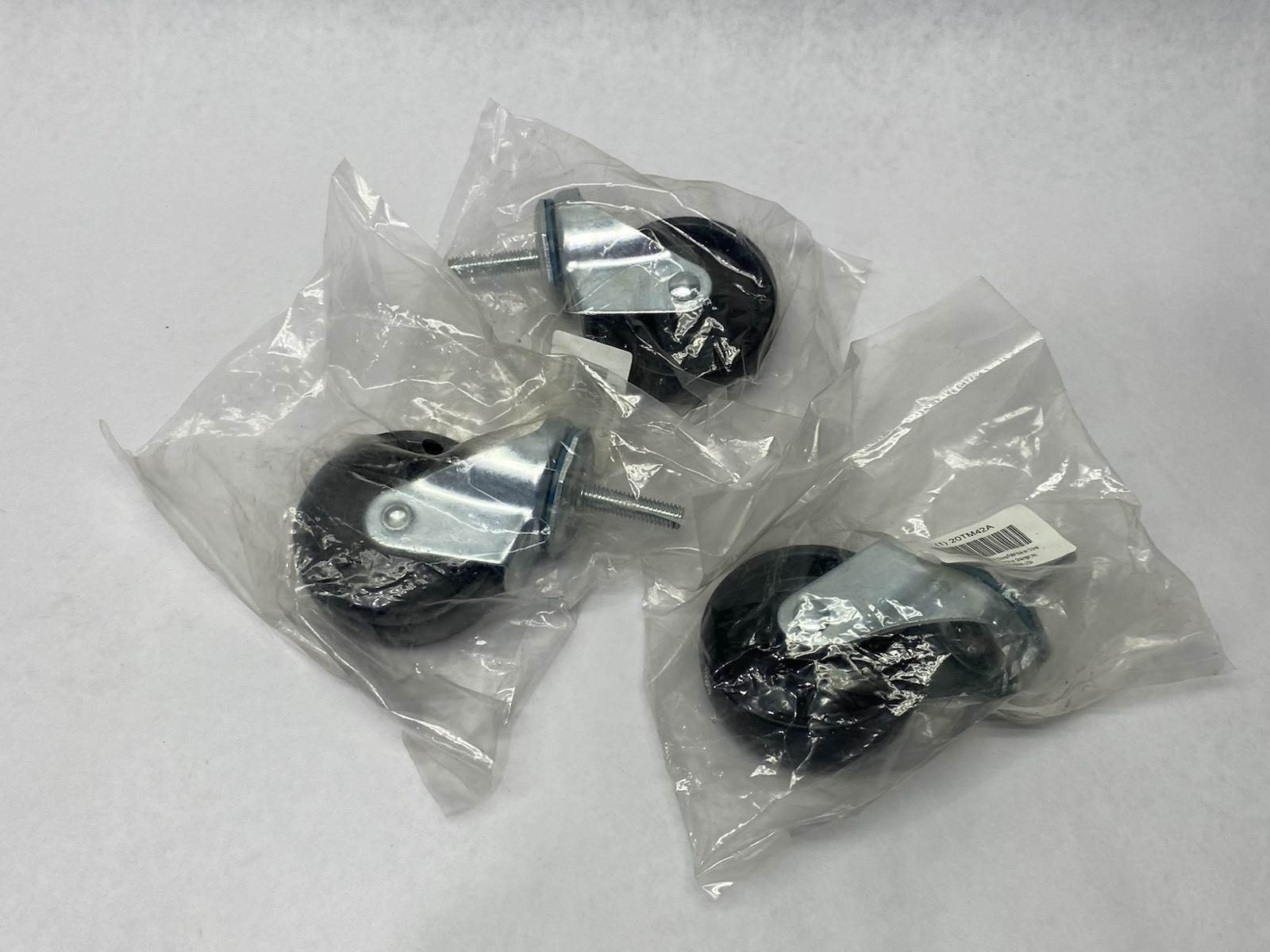 20TM42 Swivel Stem Caster 3" Wheel 125lbs Capacity LOT OF 3 - Maverick Industrial Sales