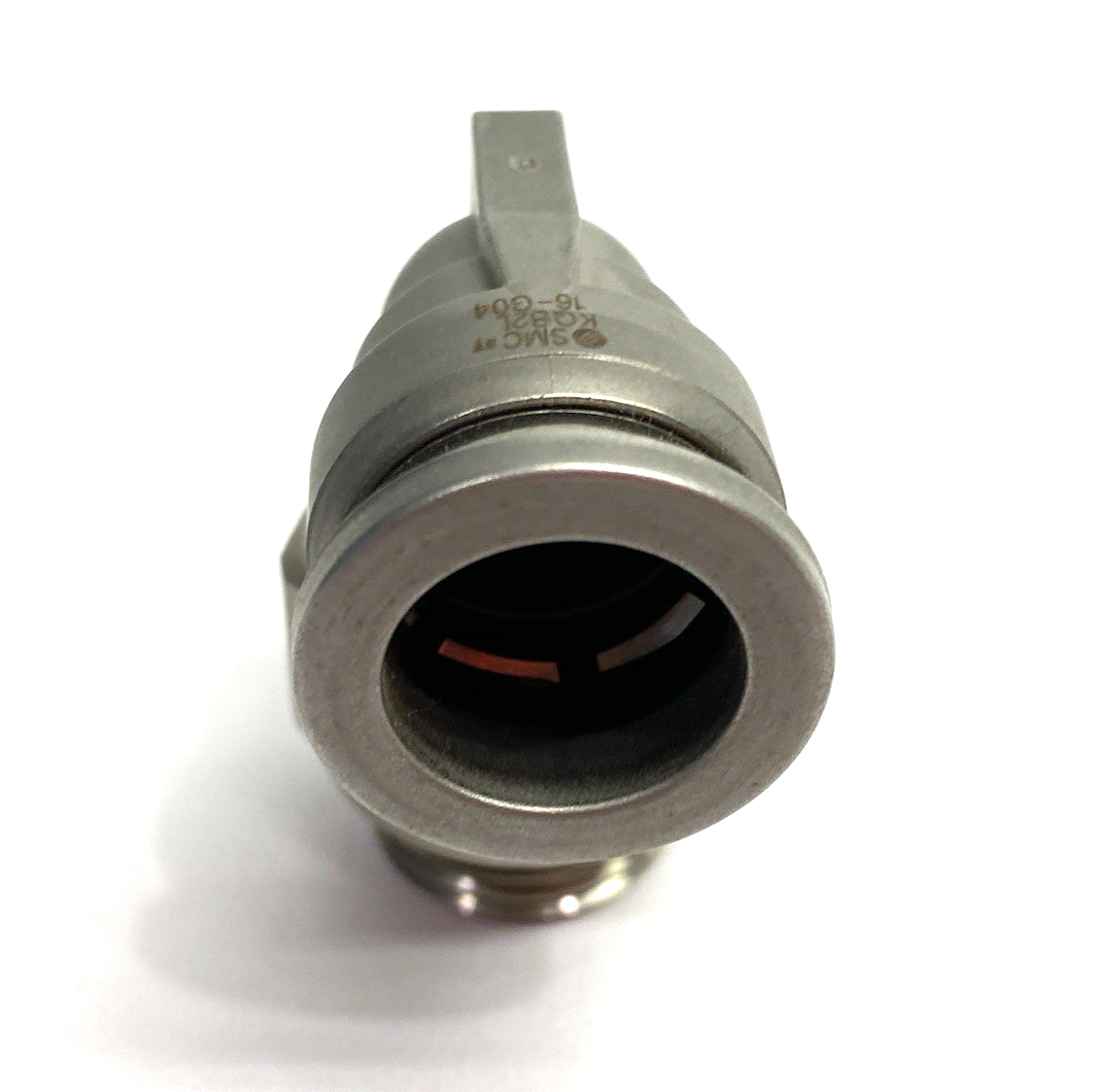 KQB2L16-G04 | SMC Metal Male Elbow Fitting, Swivel, One-Touch, 16mm OD Tube - New – Open box - Maverick Industrial Sales