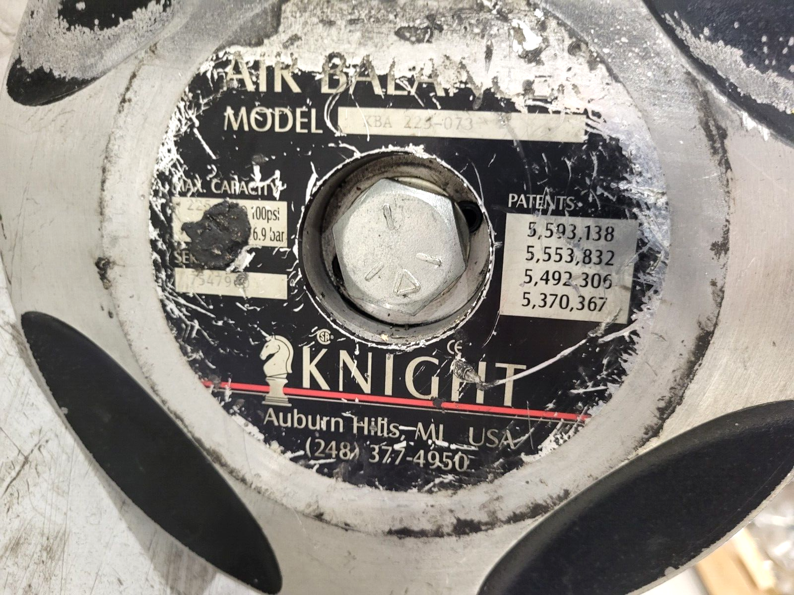 Knight KBA 225-073 Air Balancer 100PSI 225lb Carrying Capacity - Maverick Industrial Sales