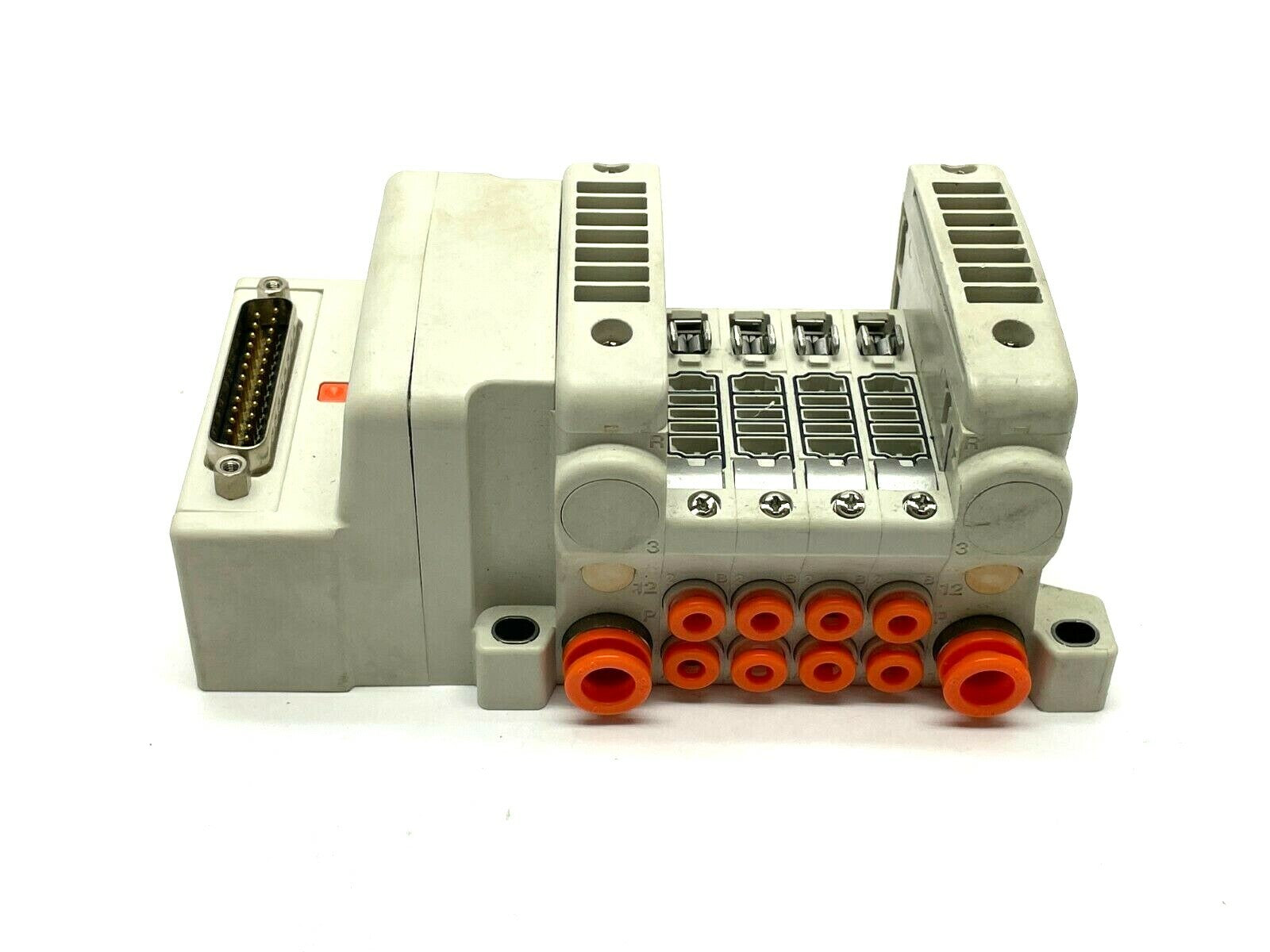 VV5QC11-04N3FD0-S | SMC Base Mount Plug-In Manifold - Used - Maverick Industrial Sales