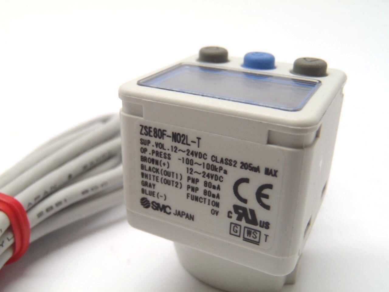SMC ZSE80F-N02L-T Digital Pressure Switch Assembly ZSE80 Series 12-24VDC - Maverick Industrial Sales