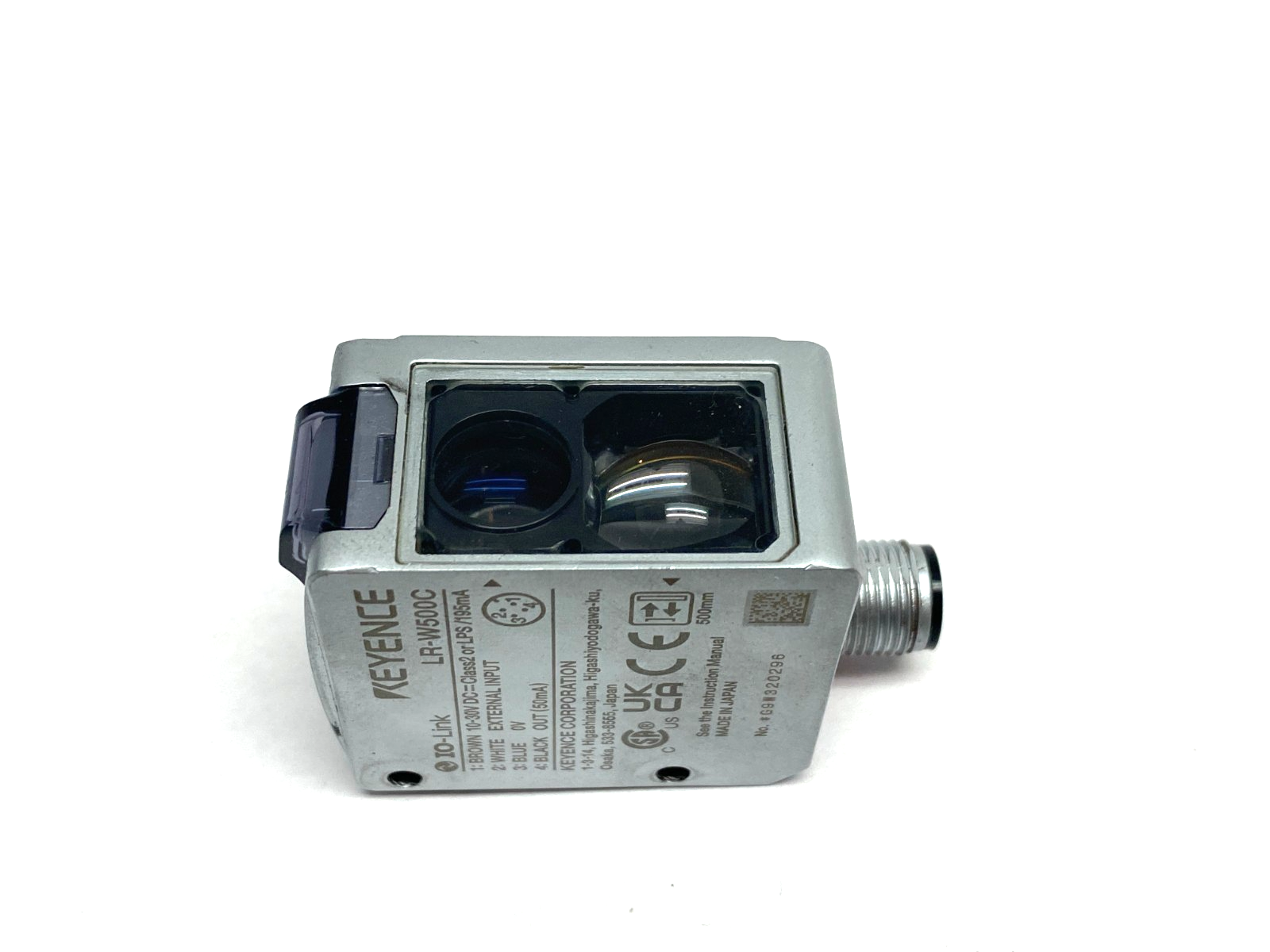 Keyence LR-W500C Full-Spectrum Self-Contained Sensor, M12 4-Pin Connector - Maverick Industrial Sales