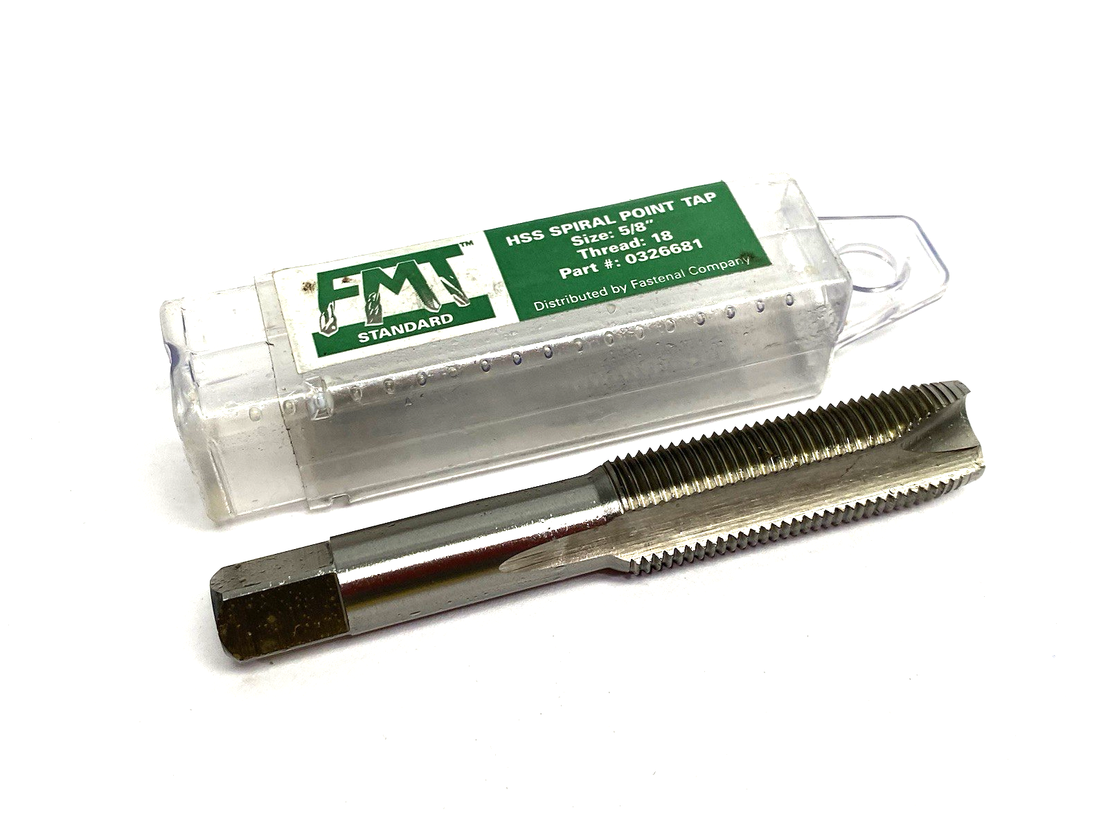 0326681 | FMT Fastenal Spiral Point Tap HSS, 5/8" Size, Thread: 18 - New – Open box - Maverick Industrial Sales