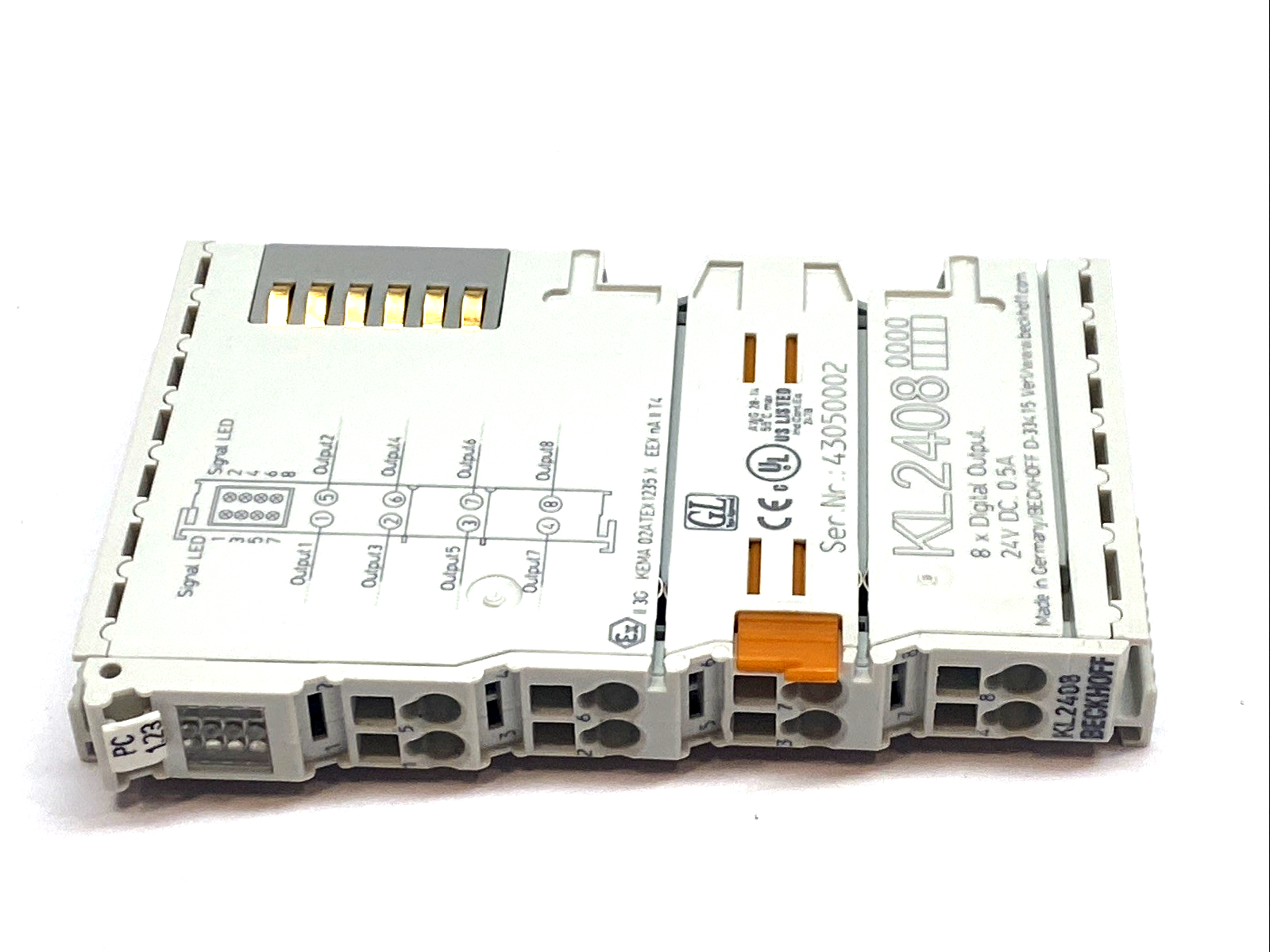 KL2408 | Beckhoff Bus Terminal 8‑Channel 24V DC 0.5A Digital Output Module 1‑Wire - Used - Maverick Industrial Sales
