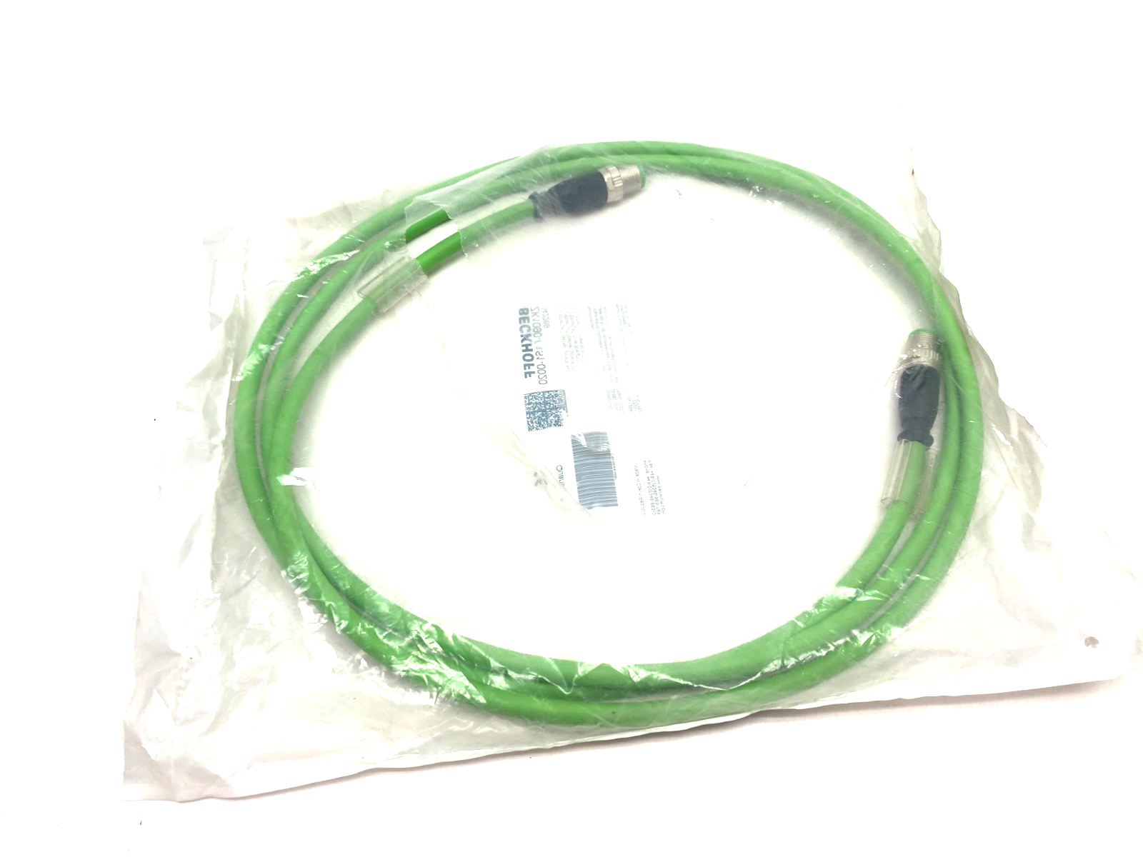 Beckhoff ZK1090-6161-0020 Double Ended EtherCAT Cable M12 4-Pin 2m 042269 - Maverick Industrial Sales