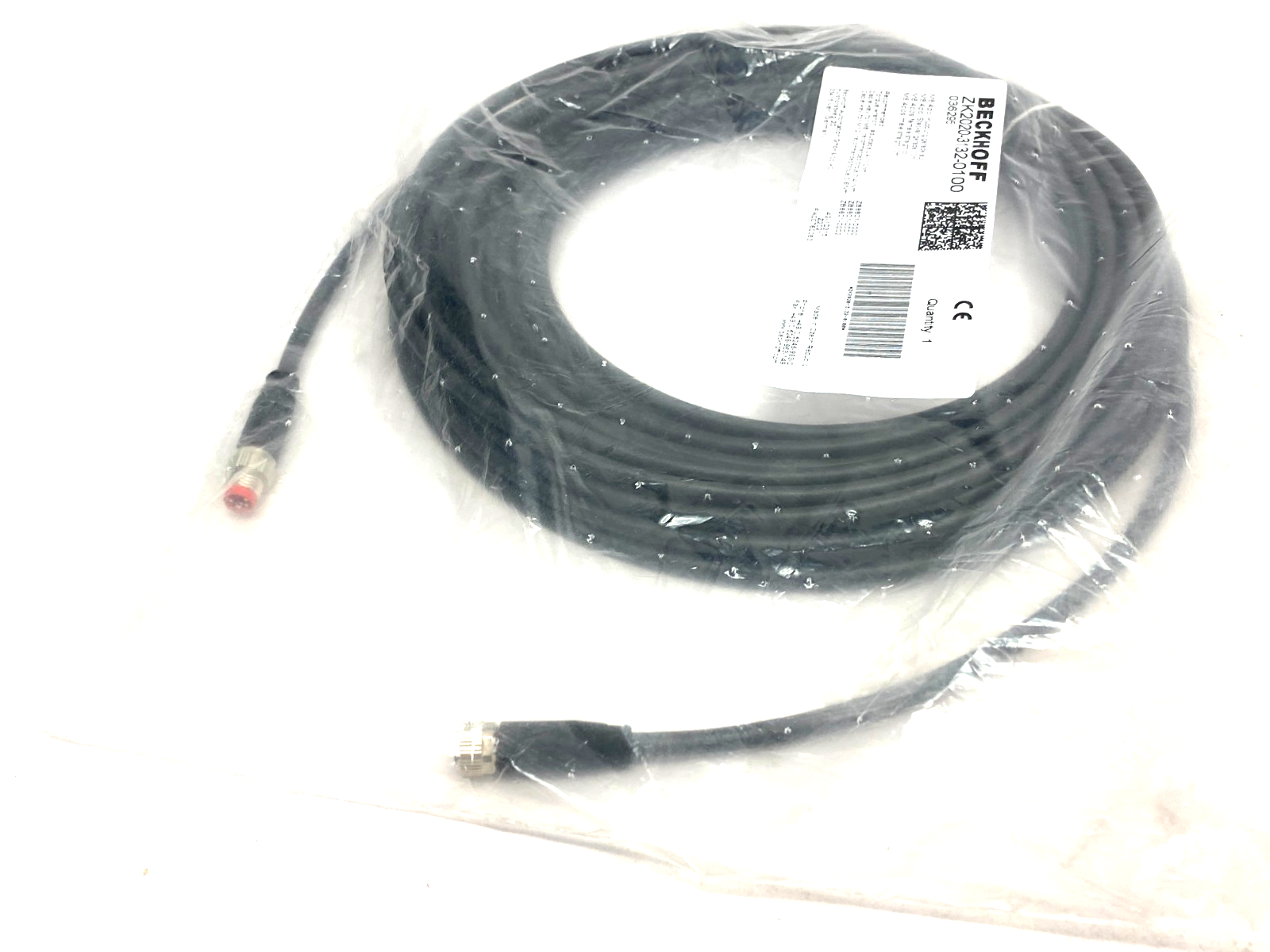 Beckhoff ZK2020-3132-0100 Double Ended Power Cable M8 4-Pin 10m 036295 - Maverick Industrial Sales