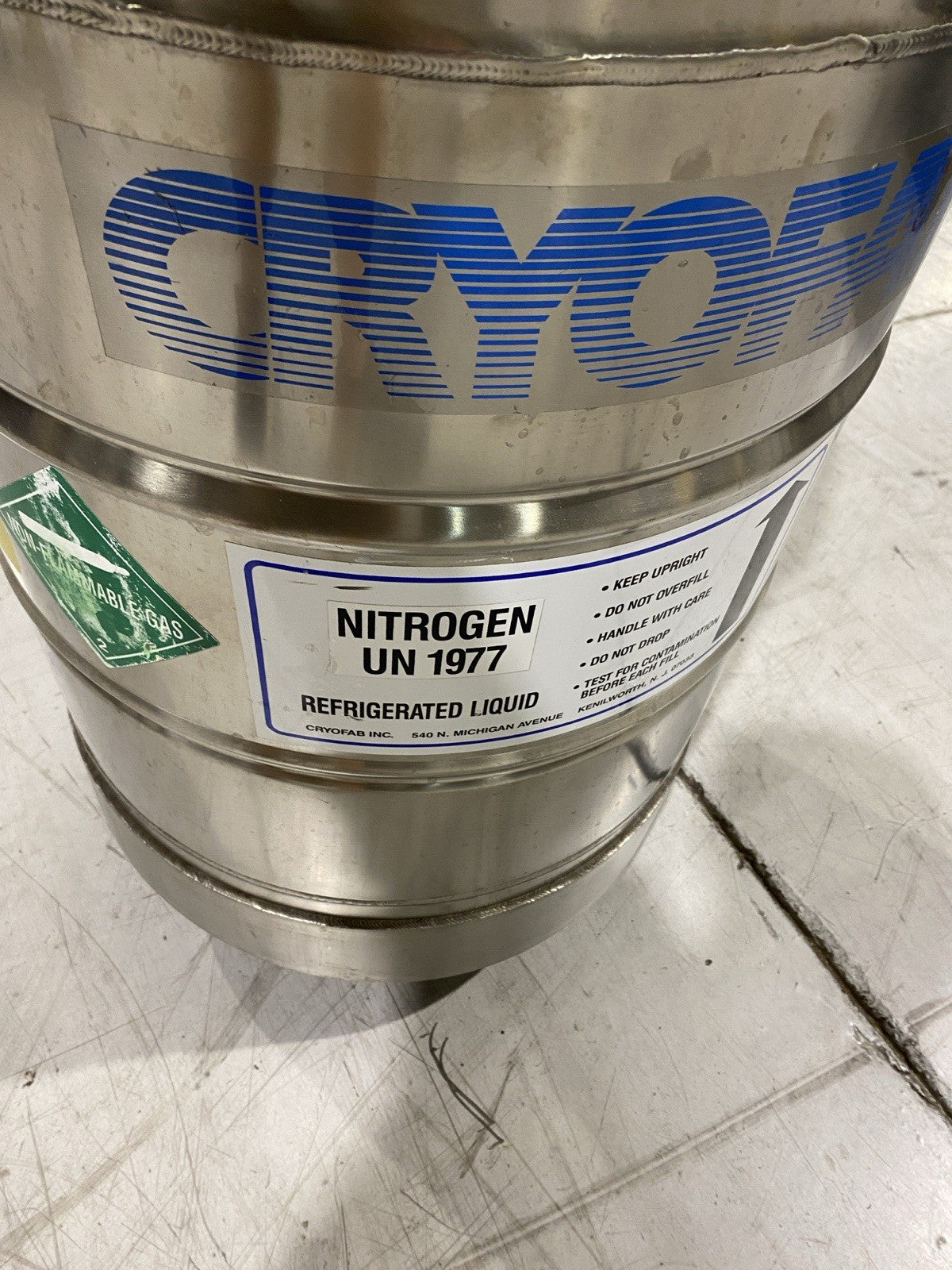 Cryofab CL 80/CLPB 80 LN2, LOX LARG Dewar Container With Technifab Transfer Hose - Maverick Industrial Sales
