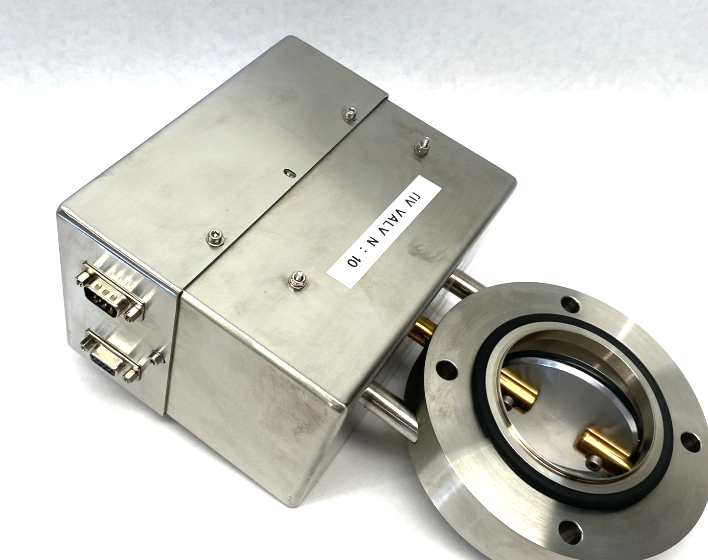 Stainless Steel TIV Butterfly Valve, 68mm ID, 130mm OD, RS232 9-pin Connection - Maverick Industrial Sales