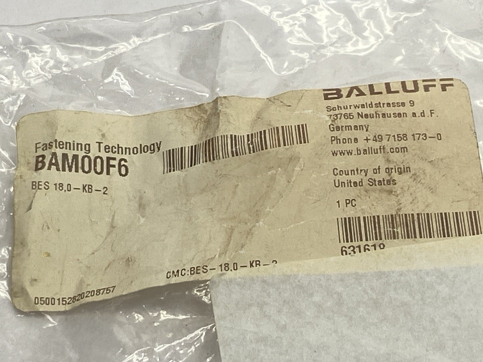 Balluff BAM00F6 Sensor Mounting Bracket BES 18,0-KB-2 - Maverick Industrial Sales