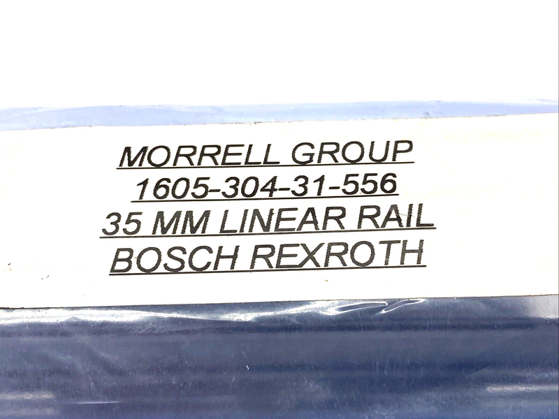 Morrell Group 1605-304-31-556 Bosch Rexroth 35mm Linear Rail 550mm Length - Maverick Industrial Sales