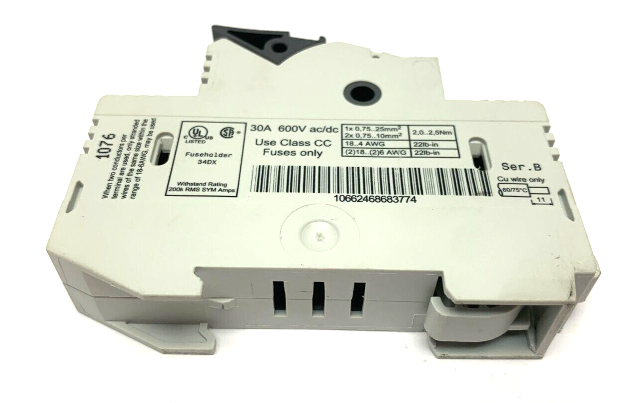 Allen Bradley 1492-FB1C30-L Ser. B Fuse Holder Class CC 30A 1P 110-600V - Maverick Industrial Sales