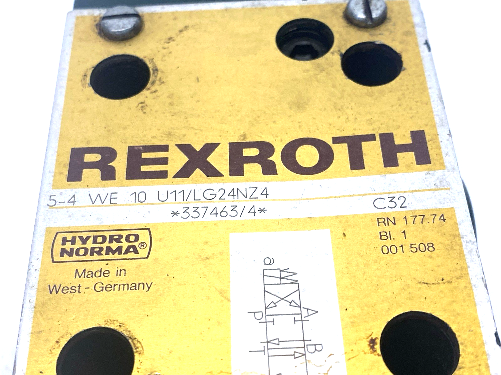 Rexroth Hydronorma 5-4 WE 10 U11/LG24NZ4 Directional Valve - Maverick Industrial Sales