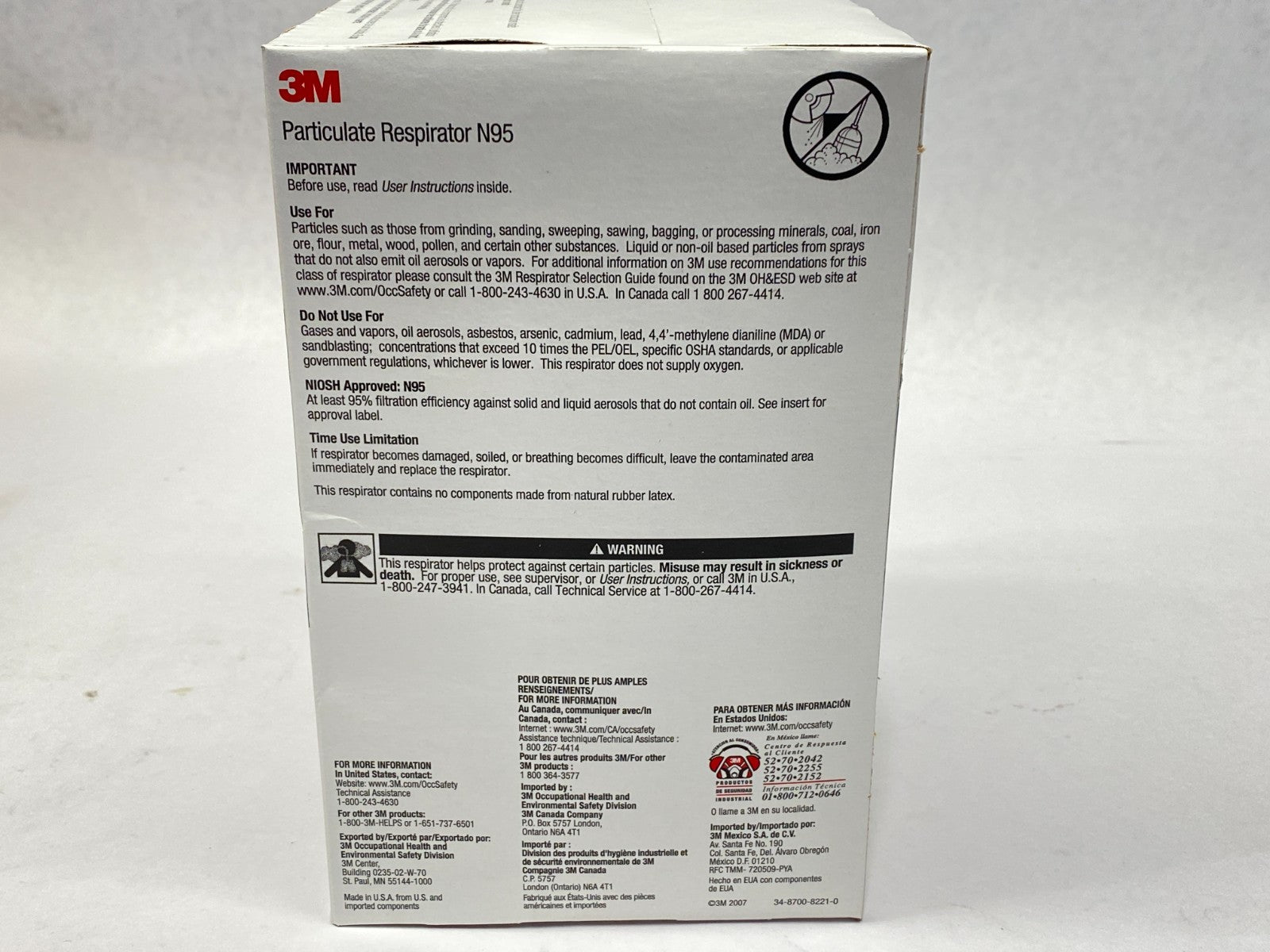 3M 8210 Particulate Respirator N95 160 QTY CASE - New - Maverick Industrial Sales