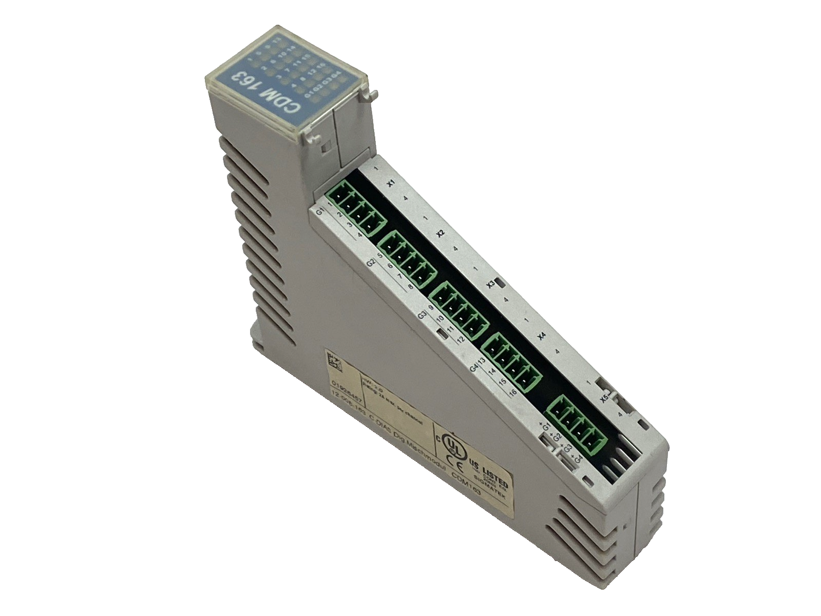 Sigmatek 12-008-163 CDM 163 Digital I/O Module 24VDC 2A PLC MISSING COVER - Maverick Industrial Sales