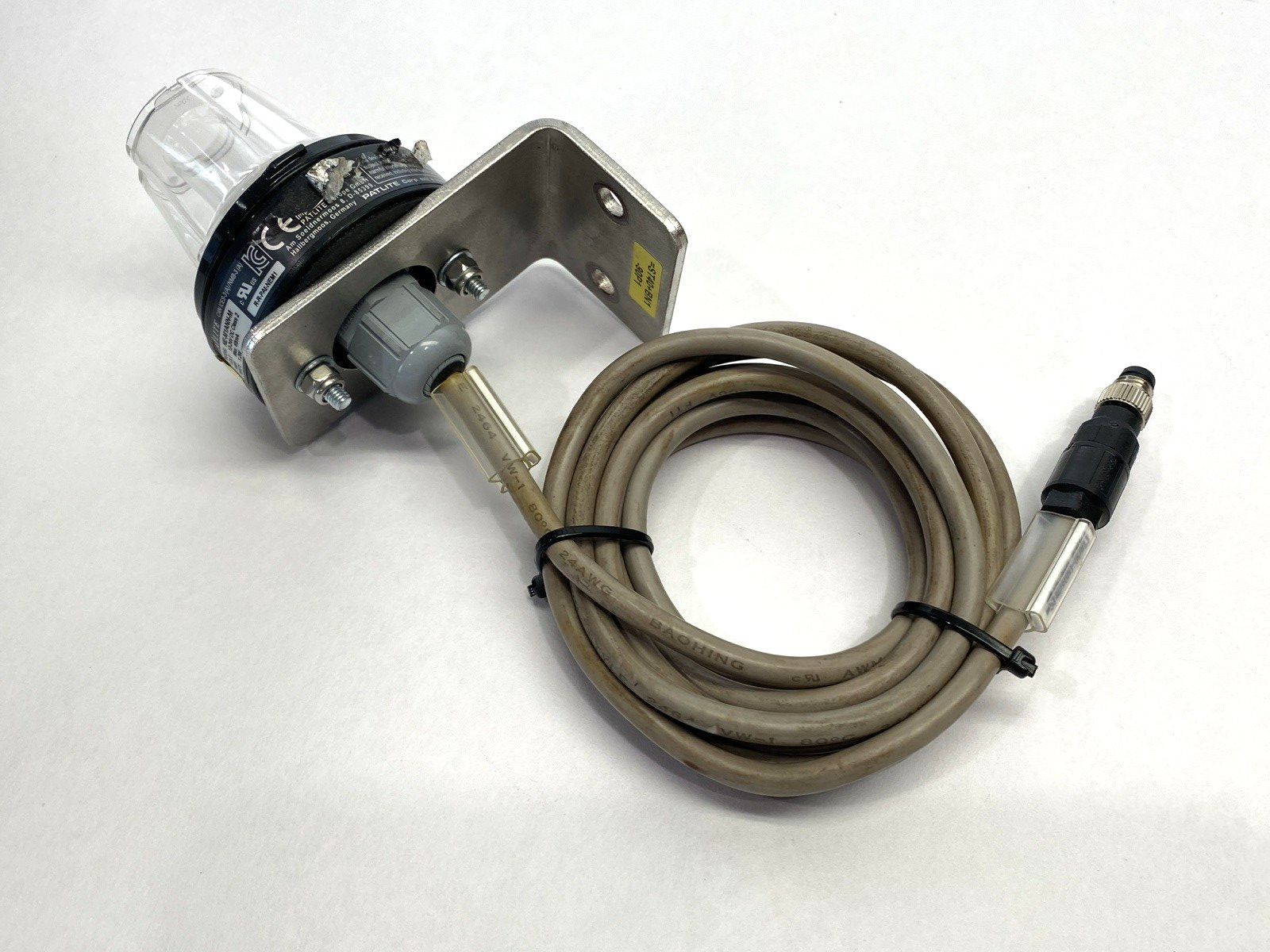 Patlite NE-M1ANN-M Beacon 2m Cable 56mm 12-24VDC NO LIGHT COVER - Maverick Industrial Sales