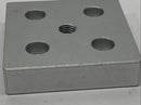 80/20 40-2140 40 Series 5 Hole Center Tap Base Plate 80mm x 80mm w/ M12 Tap - Maverick Industrial Sales