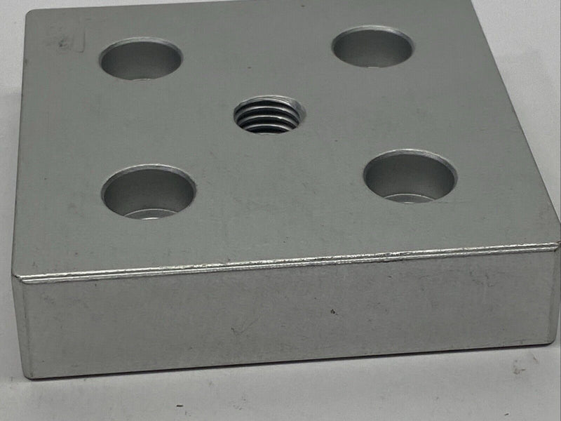 80/20 40-2140 40 Series 5 Hole Center Tap Base Plate 80mm x 80mm w/ M12 Tap - Maverick Industrial Sales