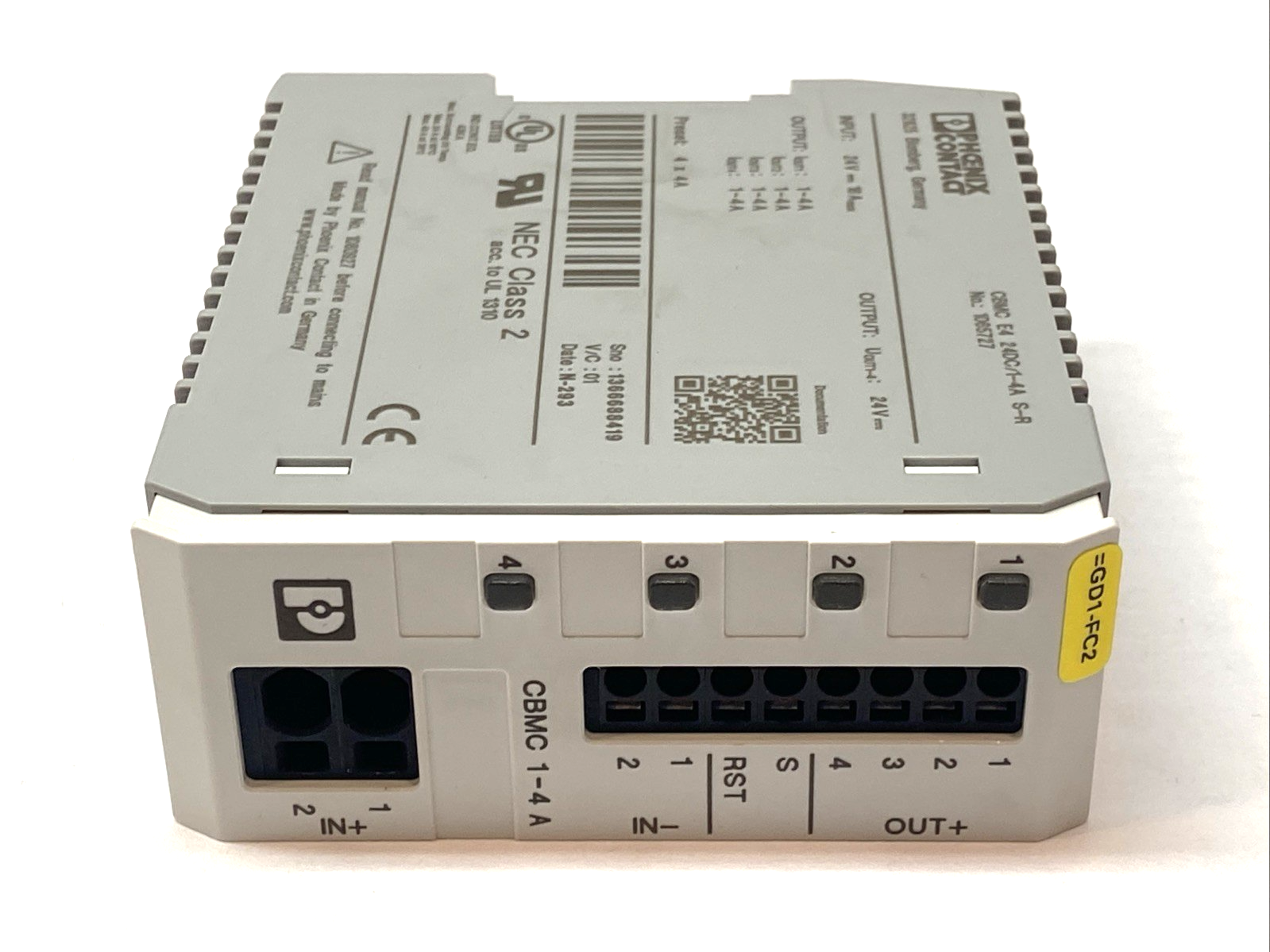 Phoenix Contact CBMC E4 24DC/1-4A S-R Electronic Circuit Breaker 24VDC 1065727 - Maverick Industrial Sales