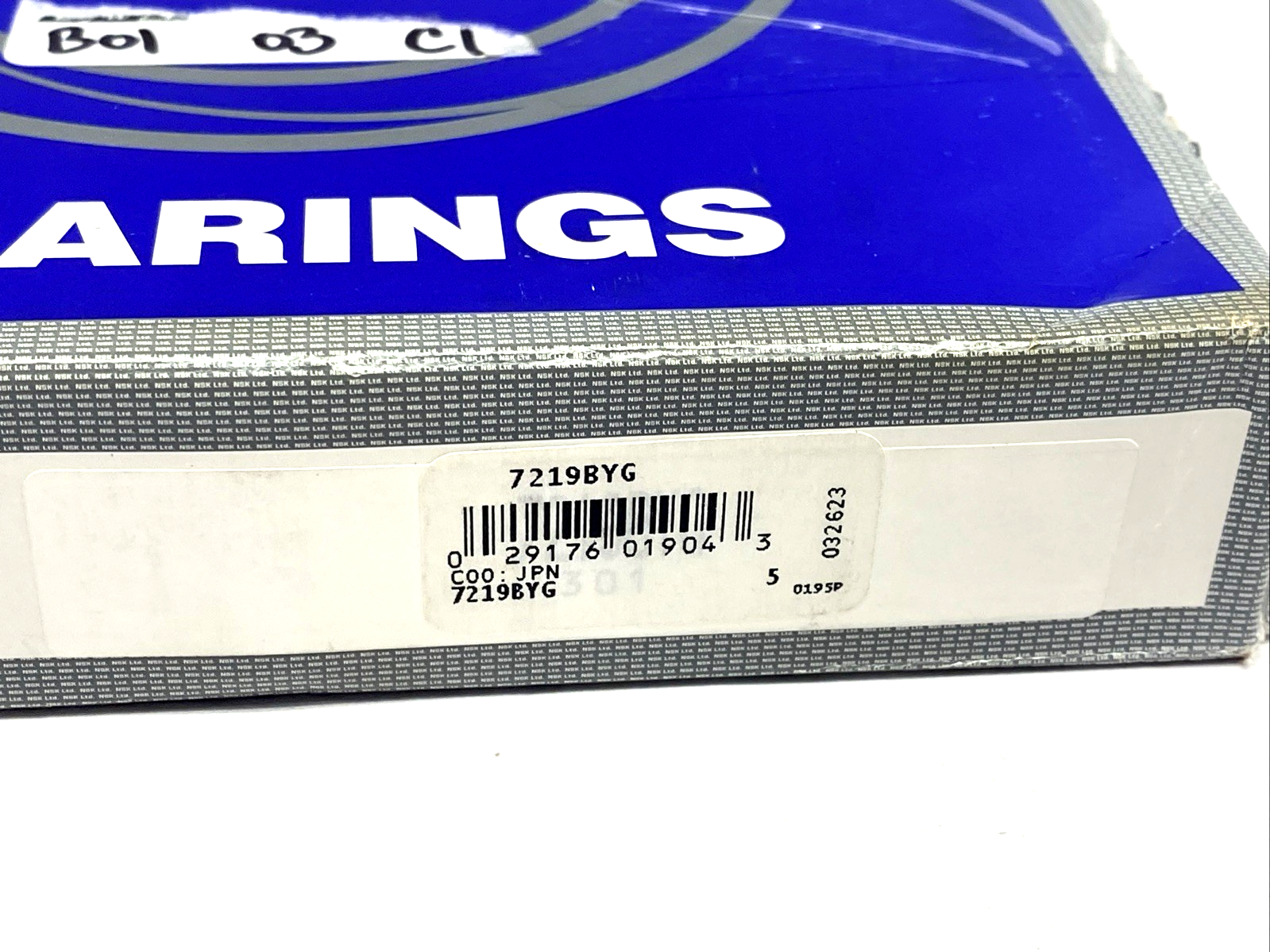 7219BYG | NSK Angular Contact Bearing 95mm Bore 170mm OD 32mm Wide - New – Open box - Maverick Industrial Sales