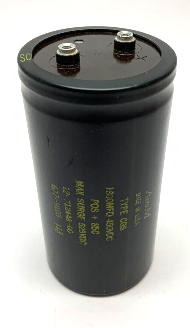 AeroM 12-712448-00 Mepco/Centralab Capacitor Type CGS 1800MFD 450VDC - Maverick Industrial Sales