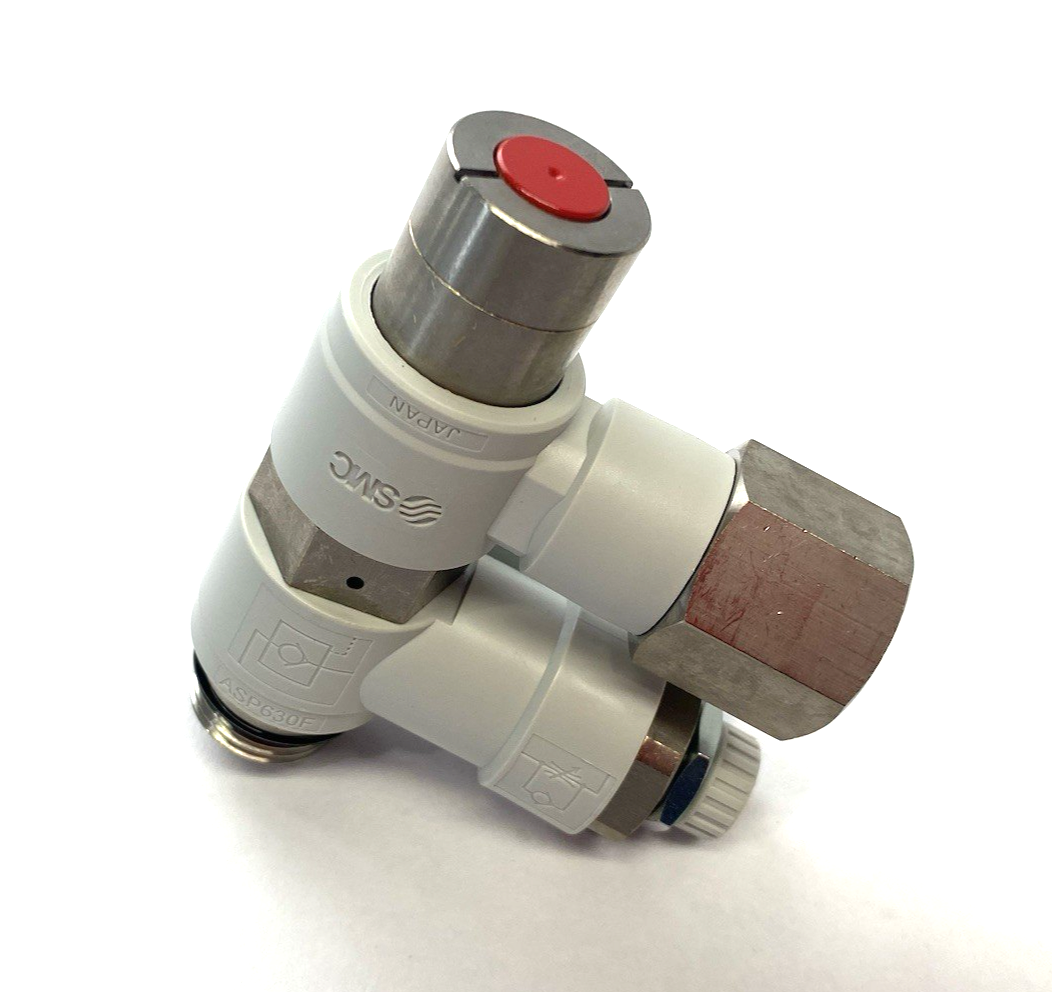 ASP630F-U04-13-X352 | SMC Pilot Check Speed Control Valve, Residual Relief Valve - New – Open box - Maverick Industrial Sales