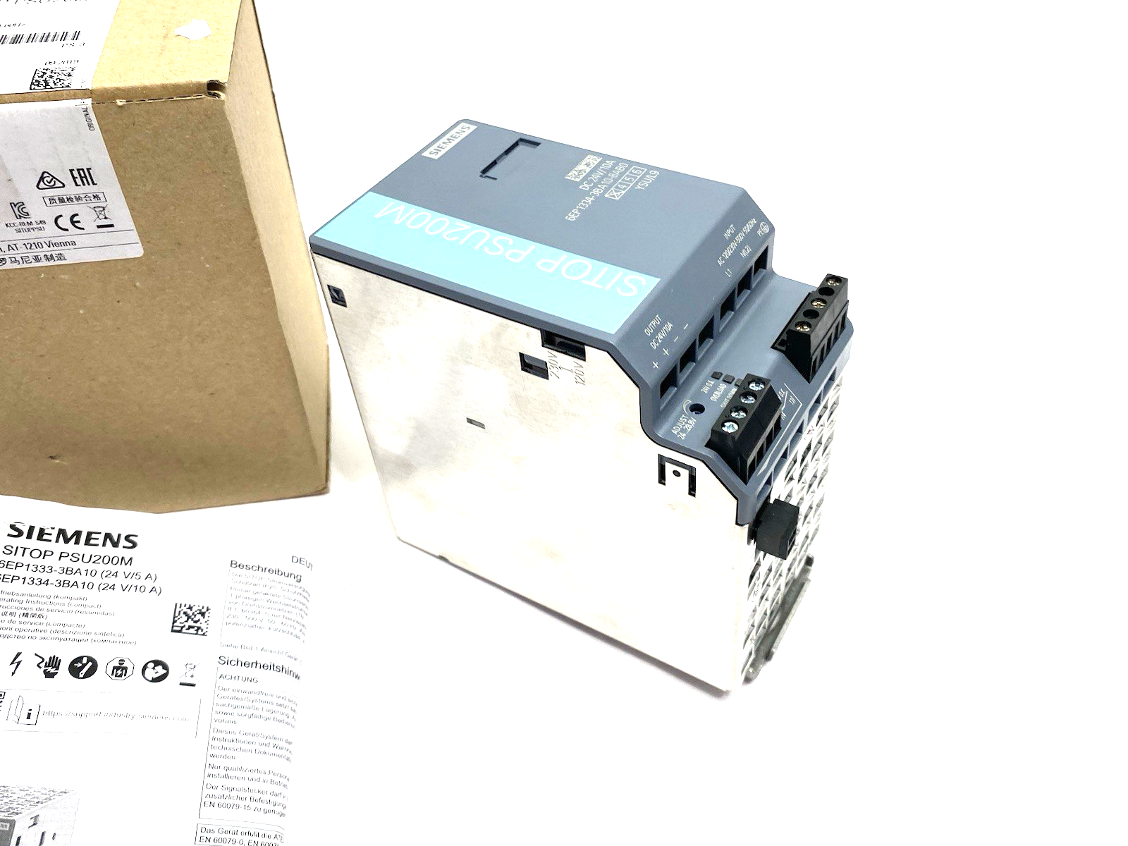 6EP1334-3BA10-8AB0 | Siemens SITOP PSU200M plus Stabilized Power Supply 10A - New – Open box - Maverick Industrial Sales