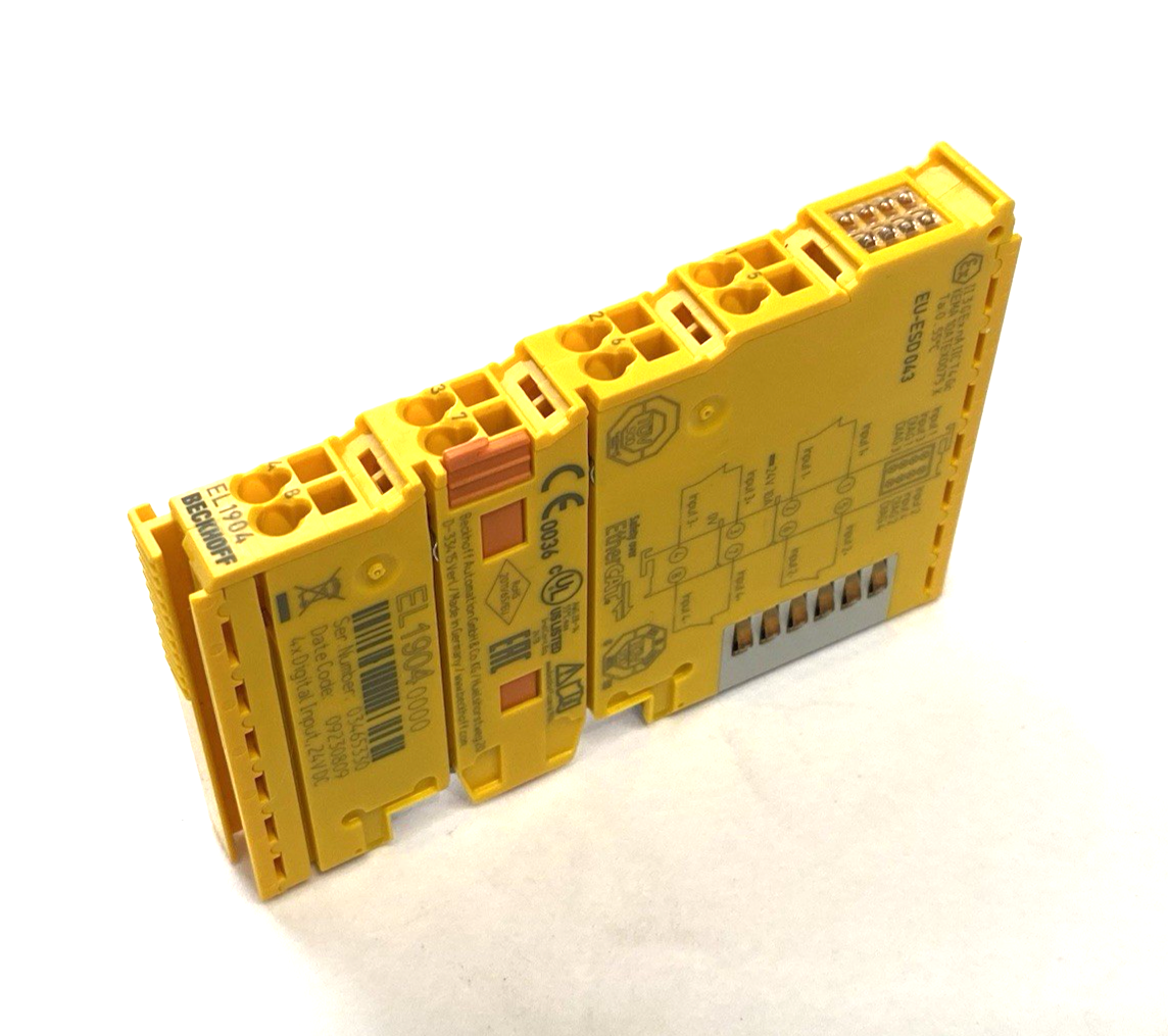 EL1904 | Beckhoff TwinSAFE EtherCAT 4-Channel Digital Input Terminal, 24VDC - Used - Maverick Industrial Sales