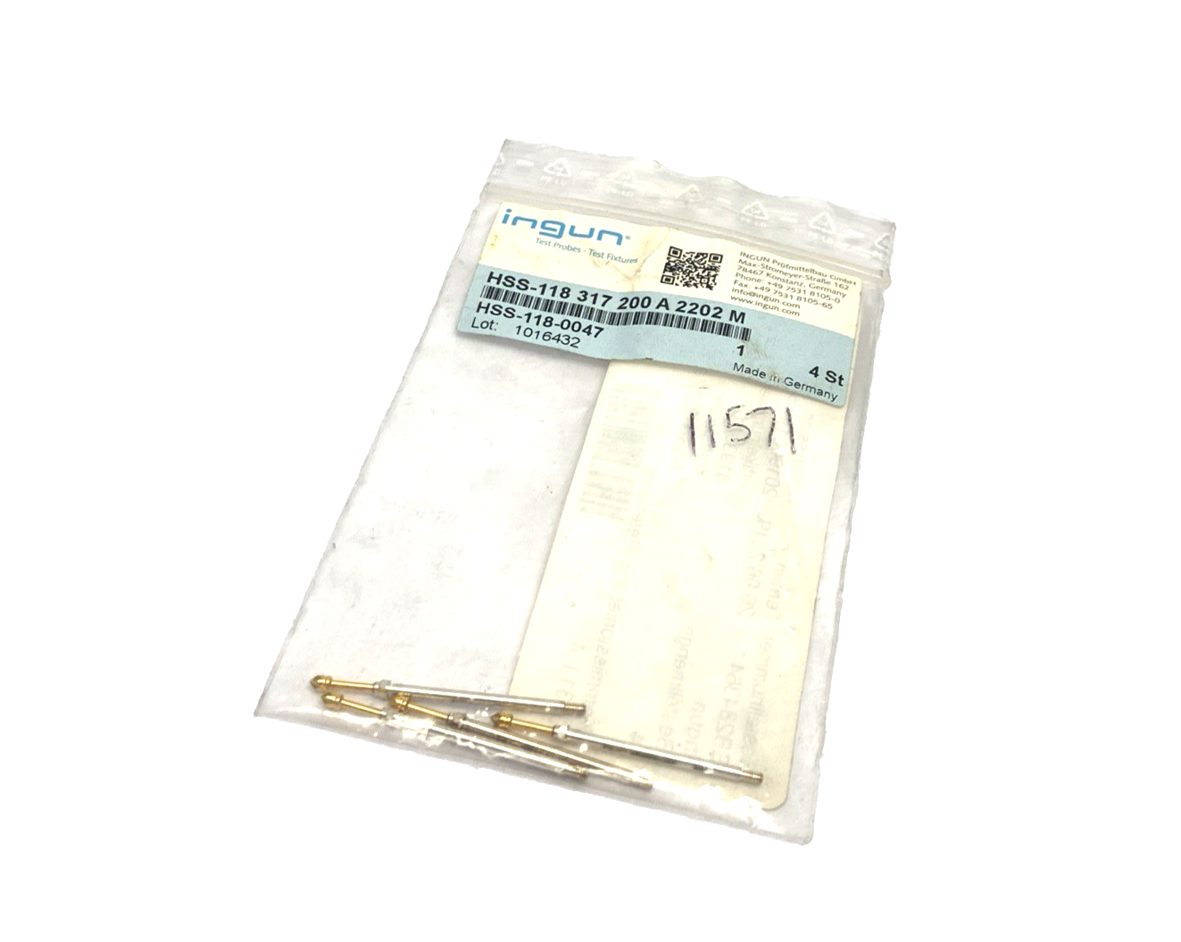 Ingun HSS-118 317 200 A 2202 M High Current Test Probe HSS-118-0047 LOT OF 4 - Maverick Industrial Sales