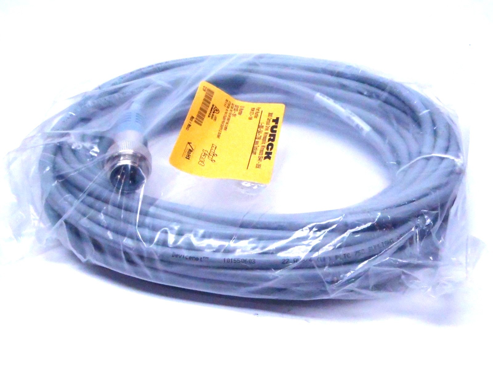 Turck RSM 572-15M Male Female 5-Pin Cordset 300V 4A U0133-191 - Maverick Industrial Sales
