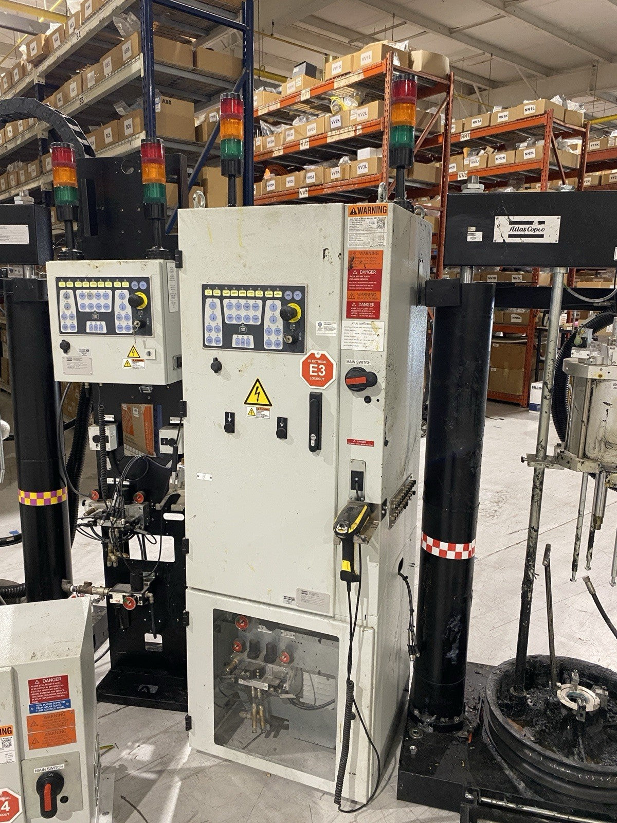 Atlas Copco SCA Adhesive Drum Dispensing System, Pumps and Controls - Maverick Industrial Sales
