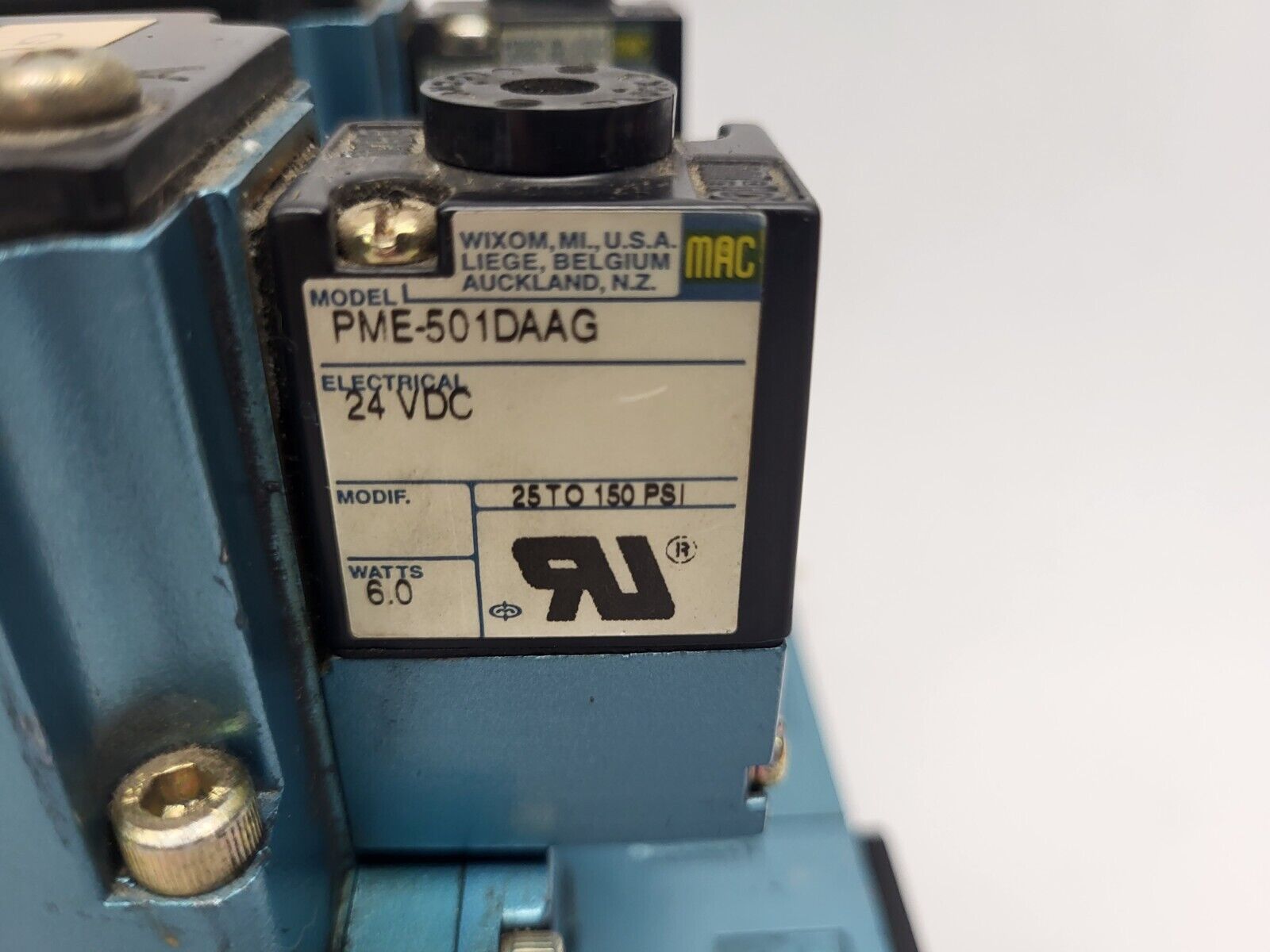 Mac Valves PR63D-13BA-9 Regulator Valve w/ 6316D-611-PM-501DA9 PME-501DAAG - Maverick Industrial Sales