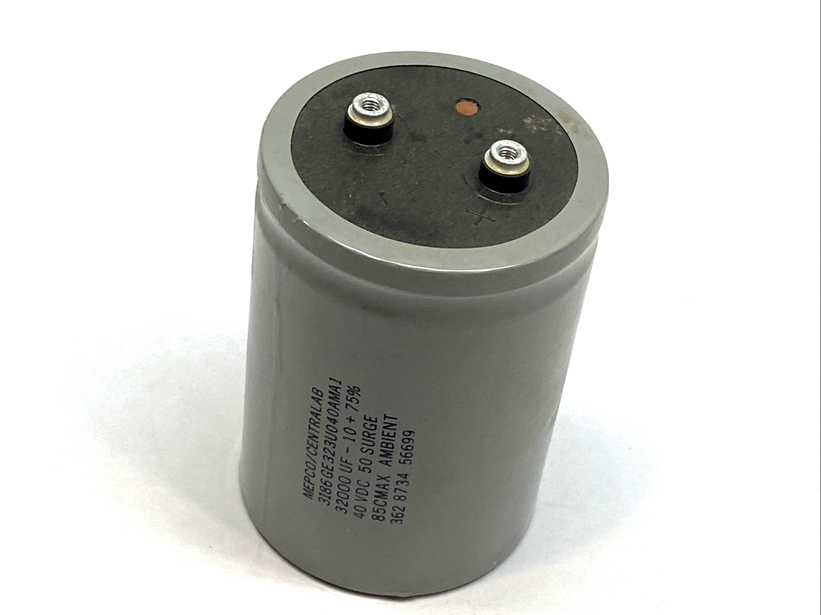 3186GE323U040AMA1 | Mepco Capacitor 32000uF 40VDC Screw Terminal −10+75% - Used - Maverick Industrial Sales
