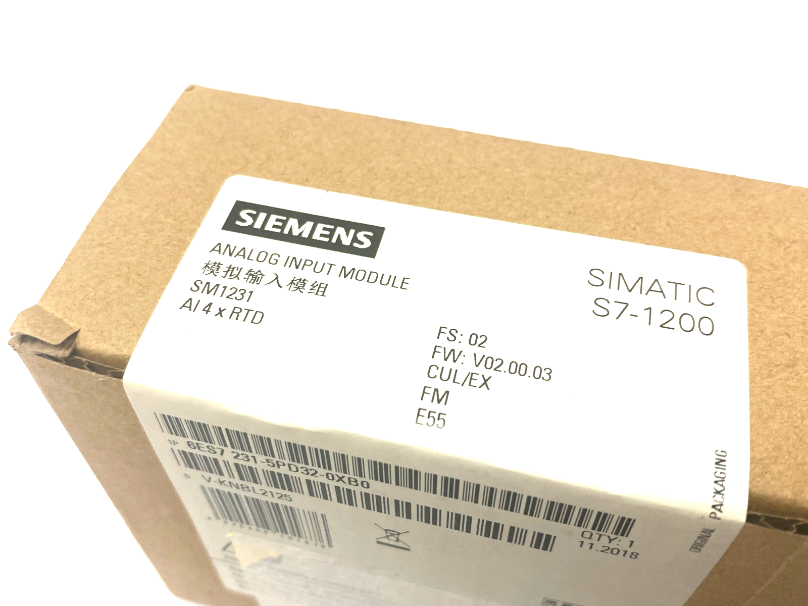 Siemens 6ES7 231-5PD32-0XB0 SIMATIC S7-1200 Analog Input Module SM1231 AI 4xRTD - Maverick Industrial Sales