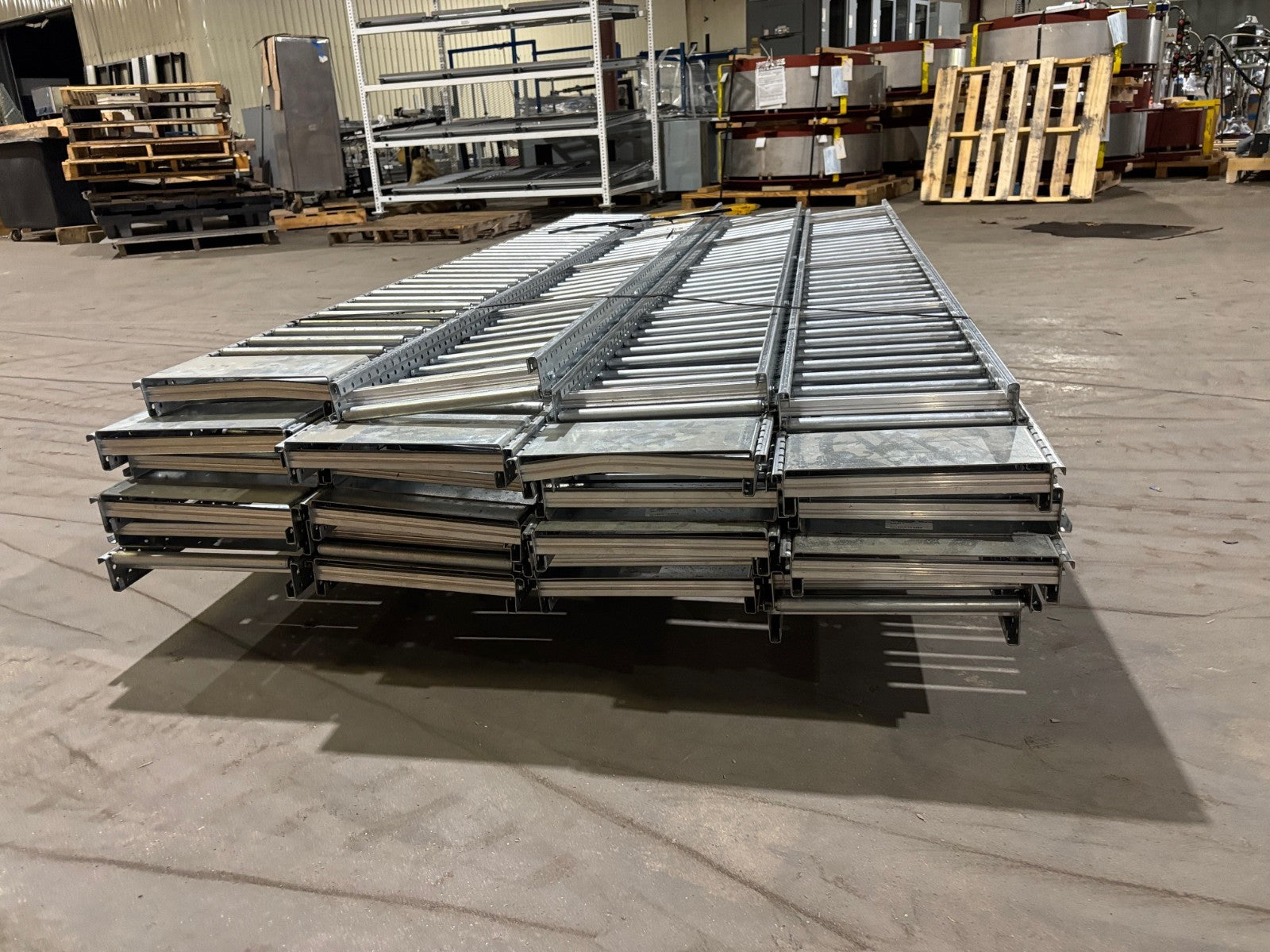 Mallard Manufacturing SKIP-12-006B Gravity Flow Racking, 98"L x 11.5"W LOT OF 20 - Maverick Industrial Sales