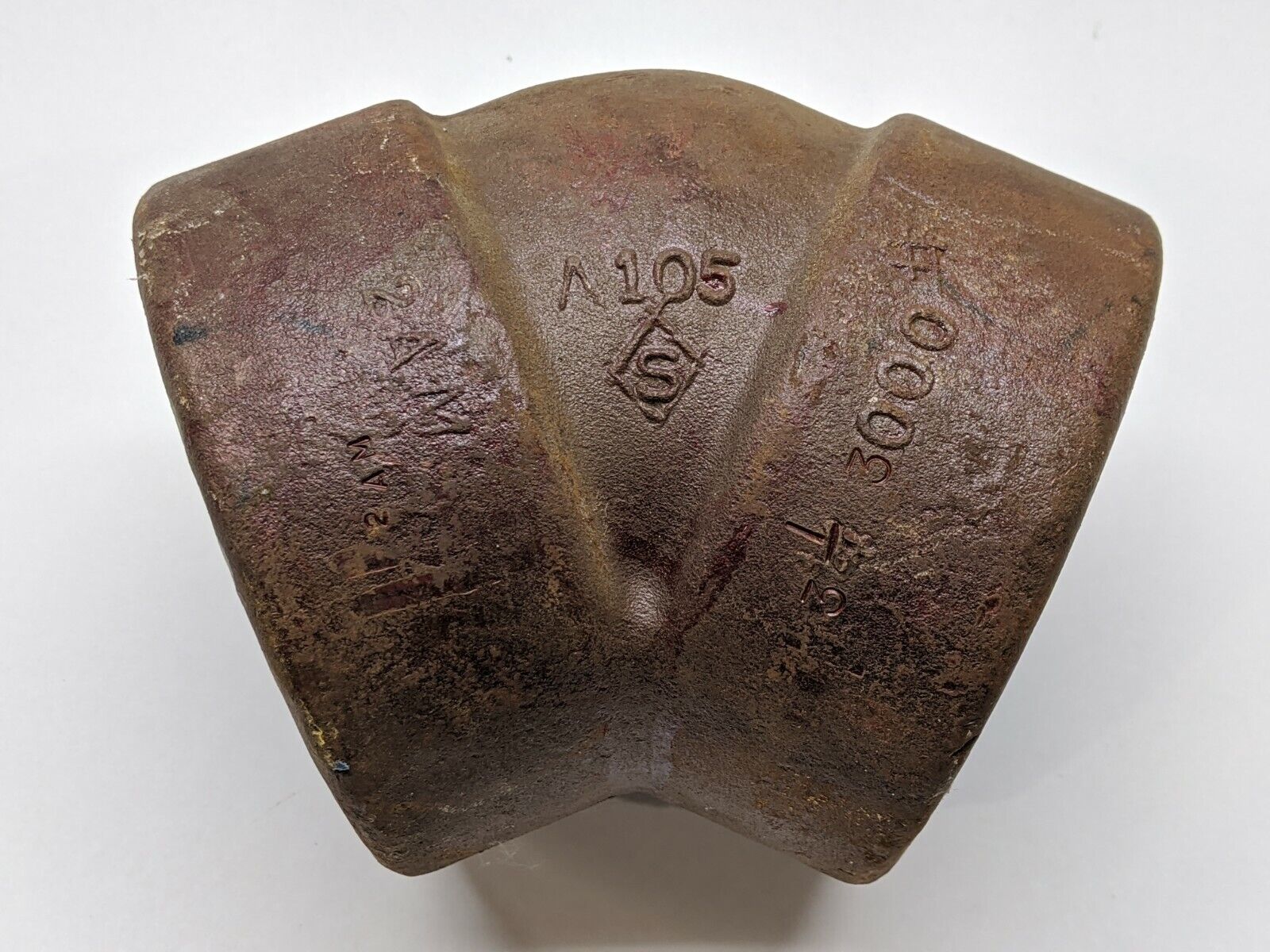 3-1/2" Inch Threaded 45 Degree Elbow 3000# Forged Steel A105 - Maverick Industrial Sales
