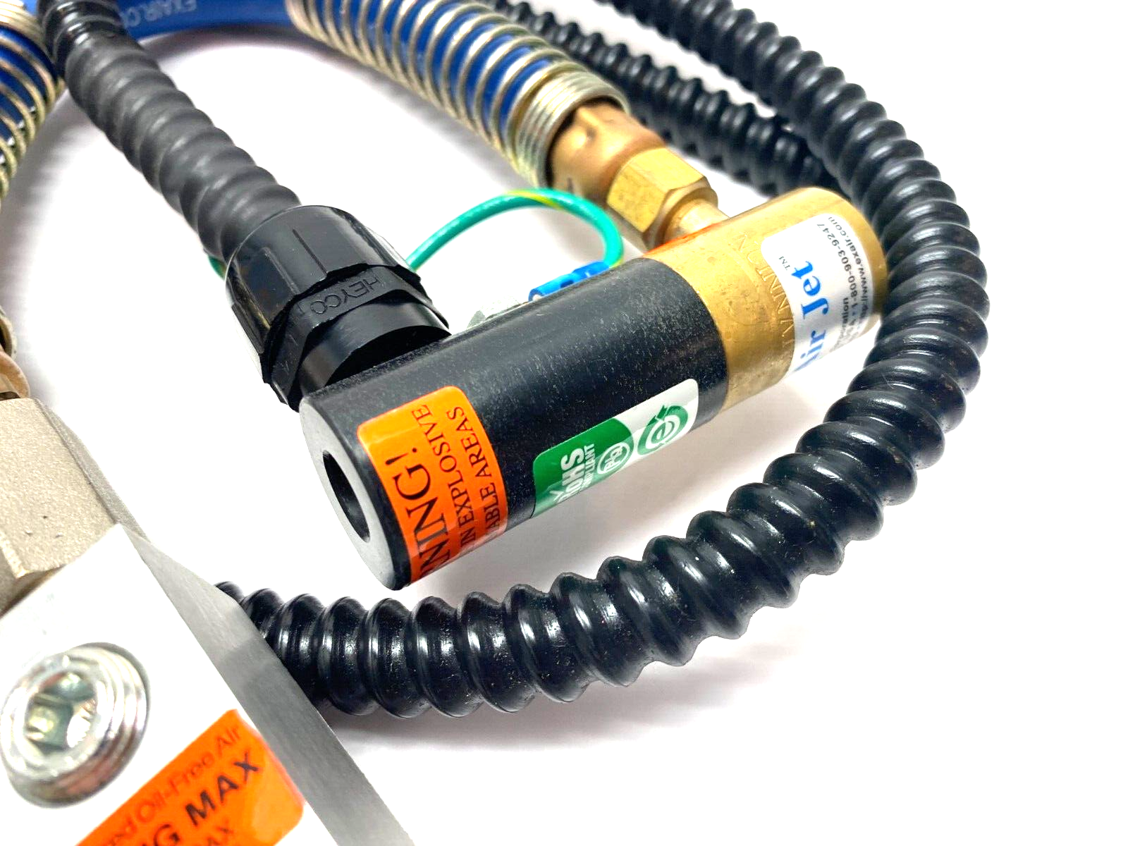 Exair 7194 Ion Air Jet w/ Stay Set Flexible Hose & Mag Base CORD CUT - Maverick Industrial Sales
