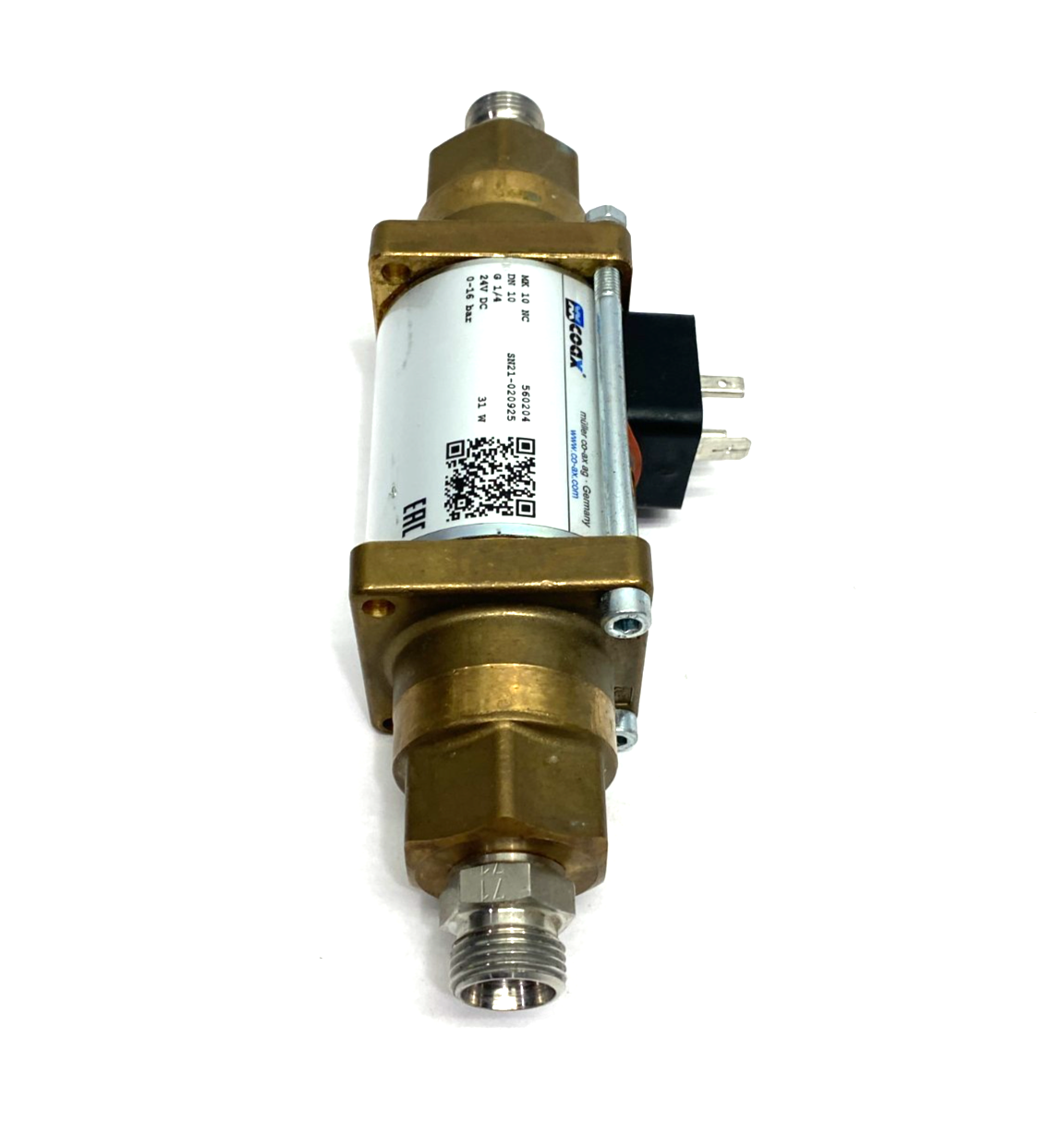 560204 | Coax Direct Acting Coaxial Valve 2/2-Way MK-10-NC-DN10-G1/4-24VDC - Used - Maverick Industrial Sales