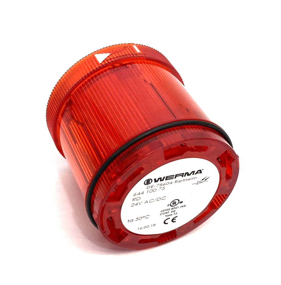 Werma 644.100.75 Permanent LED Light Red 24V AC/DC KS71 - Maverick Industrial Sales