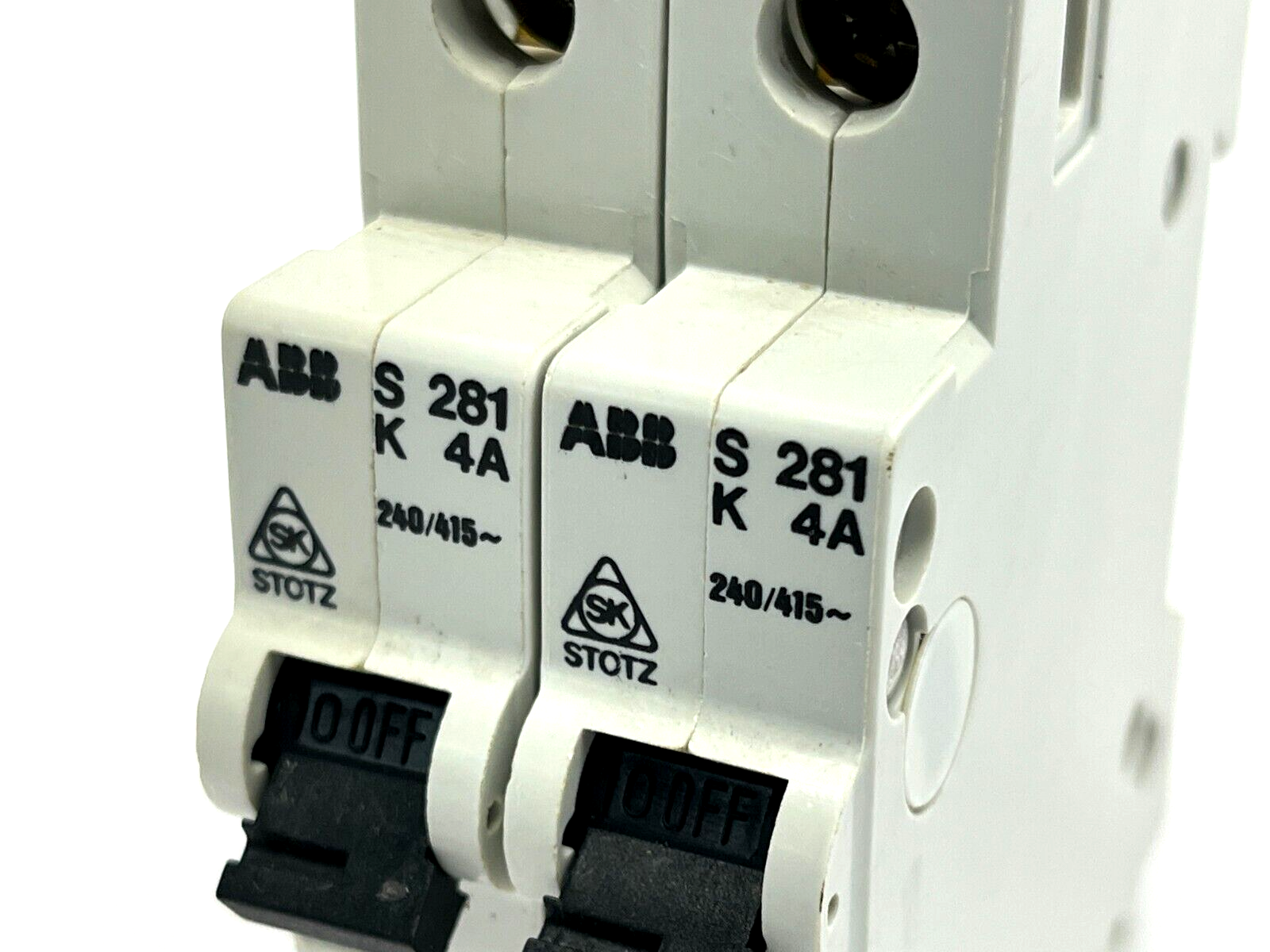 ABB S281 K4A Circuit Breaker 1-Pole 4A 240/415V LOT OF 2 - Maverick Industrial Sales